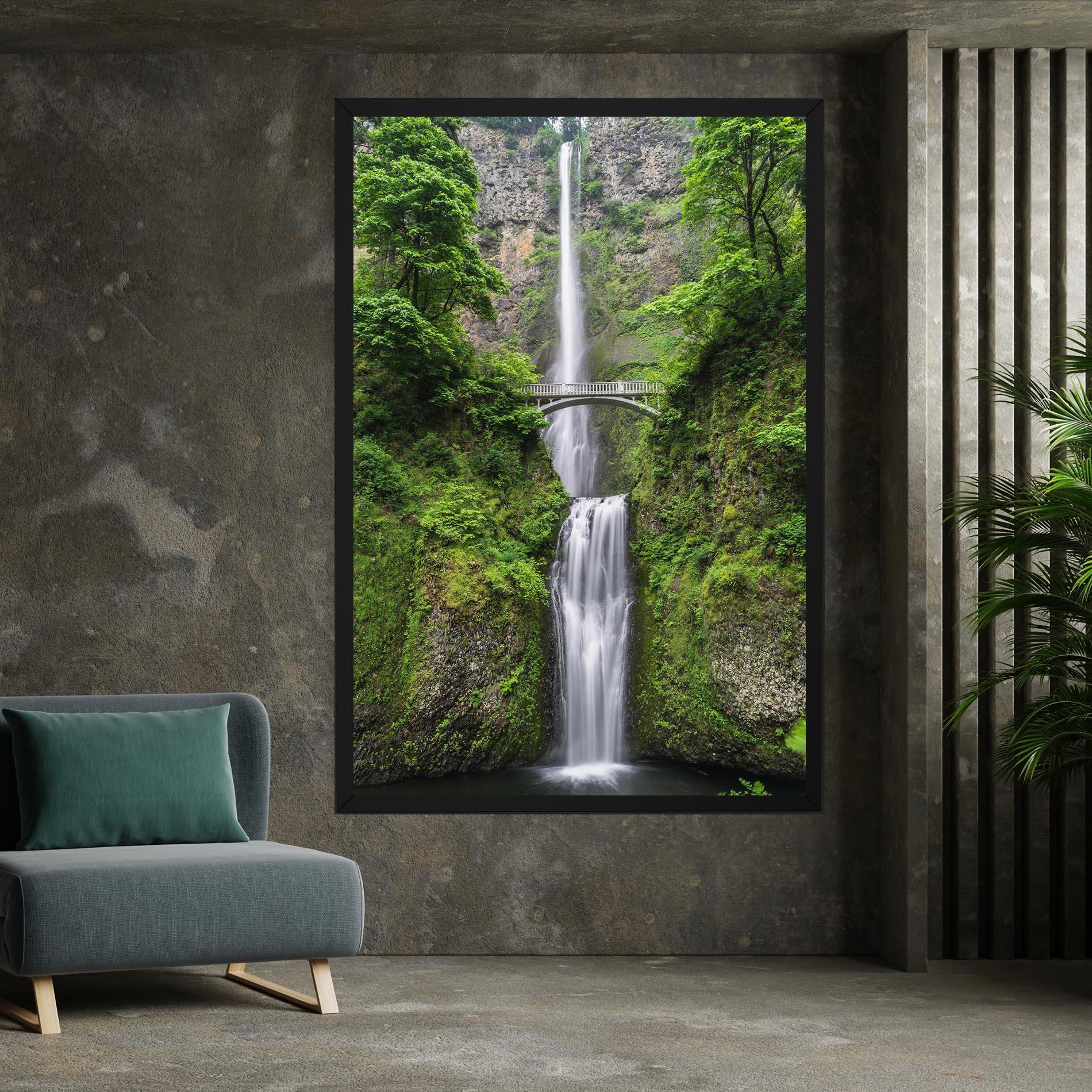 Картина на платно Green Leaves Bridge View mockup 7