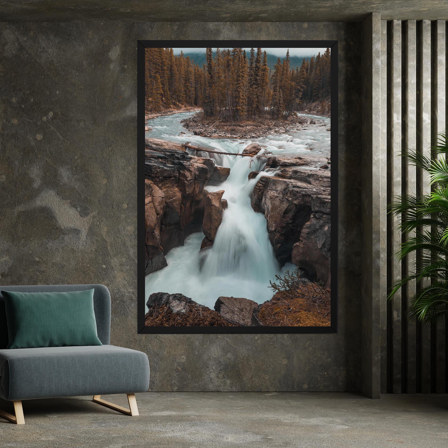 Картина на платно Orange Trees Waterfall mockup 7