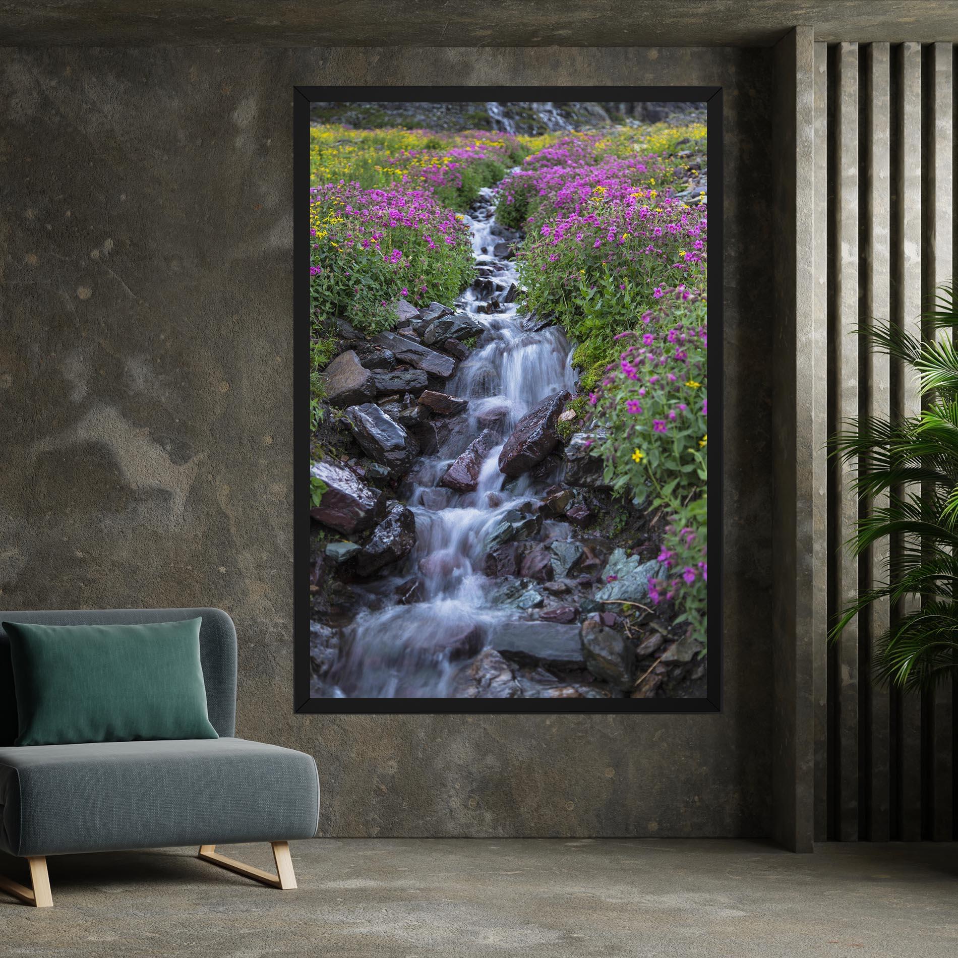 Картина на платно Water Falling Field mockup 7