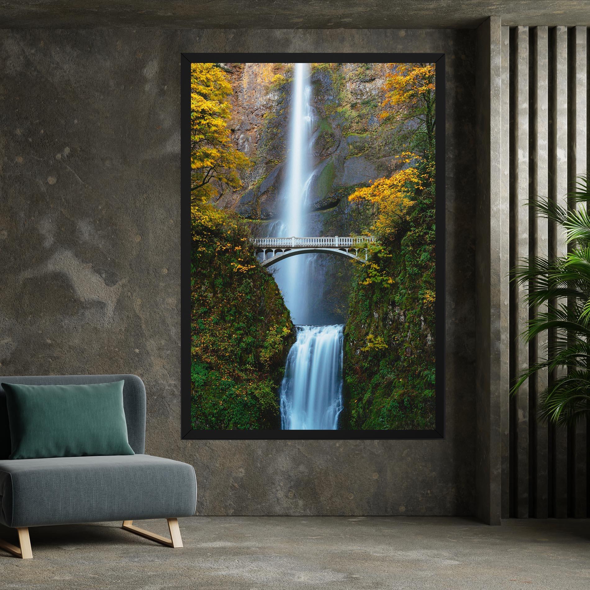 Картина на платно Yellow Leaves Bridge mockup 7