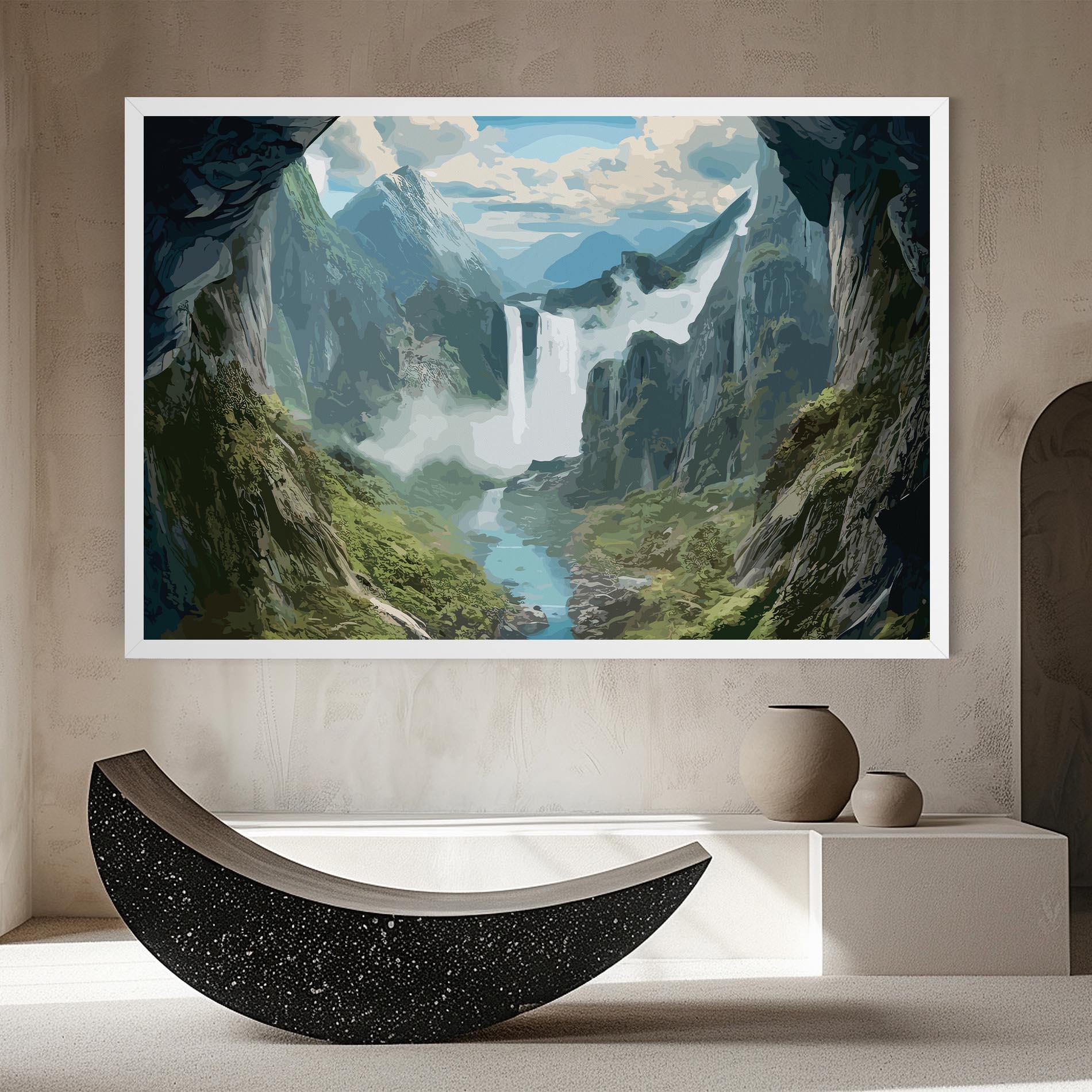 Картина на платно Amazing Waterfall mockup 8