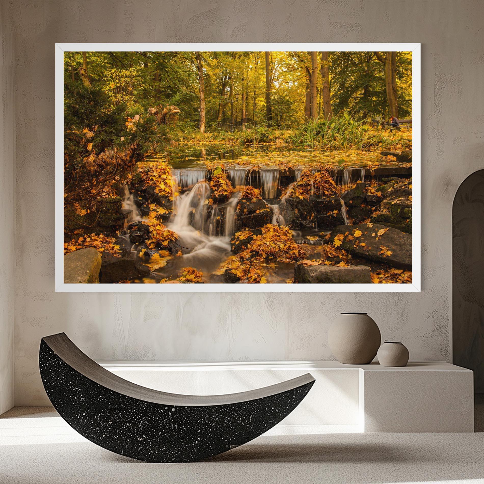Картина на платно Autumn Pretty Waterfall mockup 8