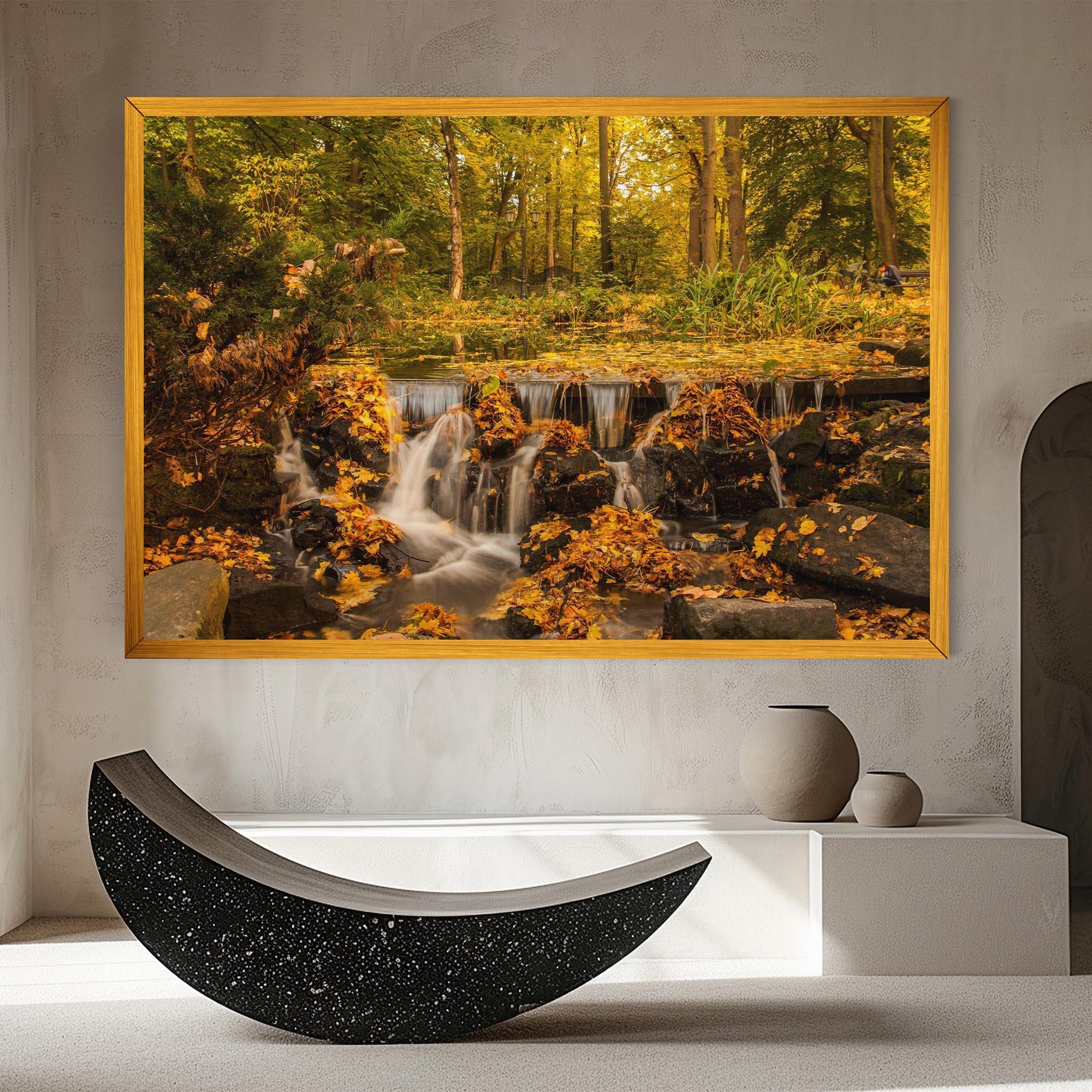 Картина на платно Autumn Pretty Waterfall mockup 8