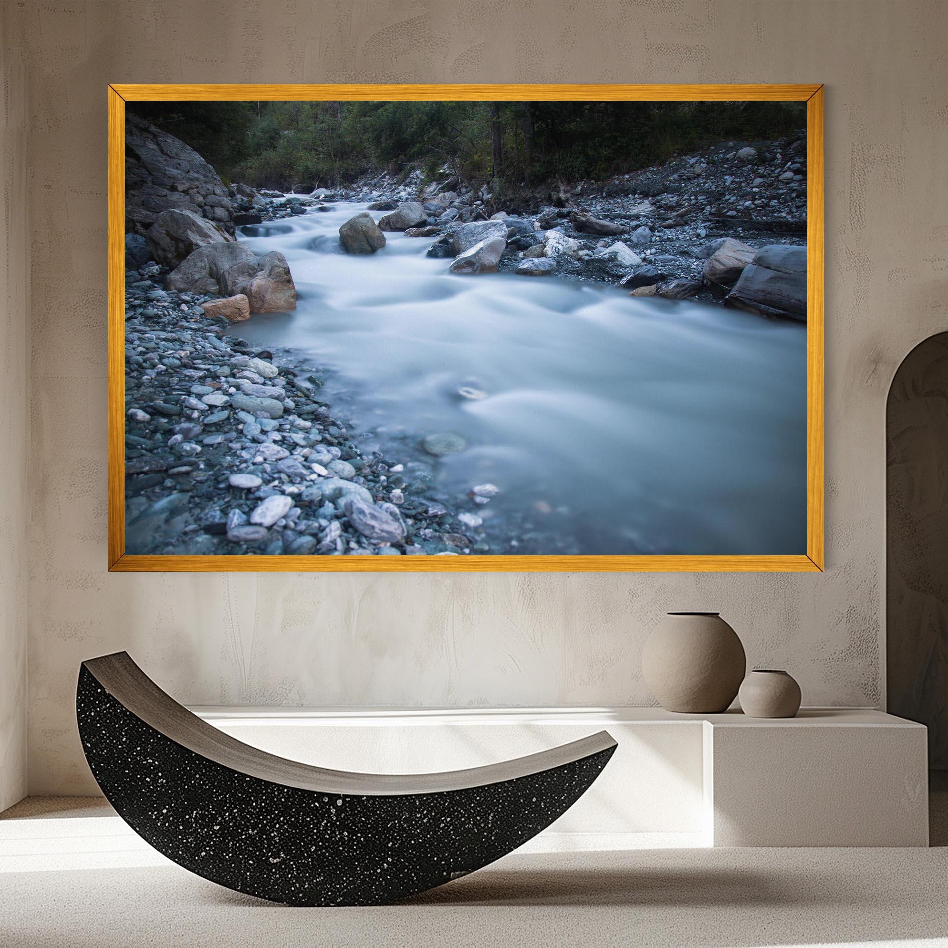 Картина на платно Grey Water Falling mockup 8