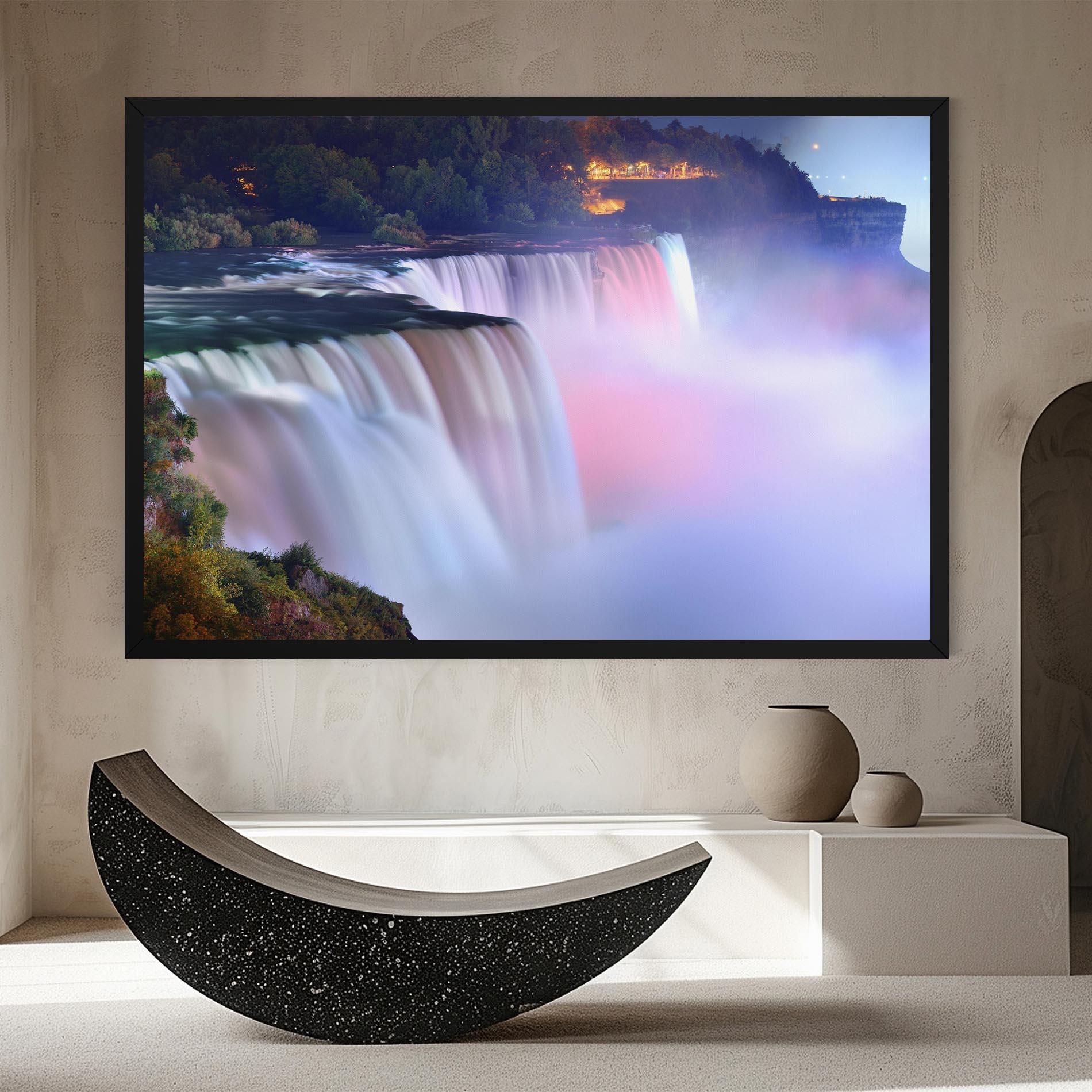 Картина на платно Dreamy Purple Waterfall mockup 8