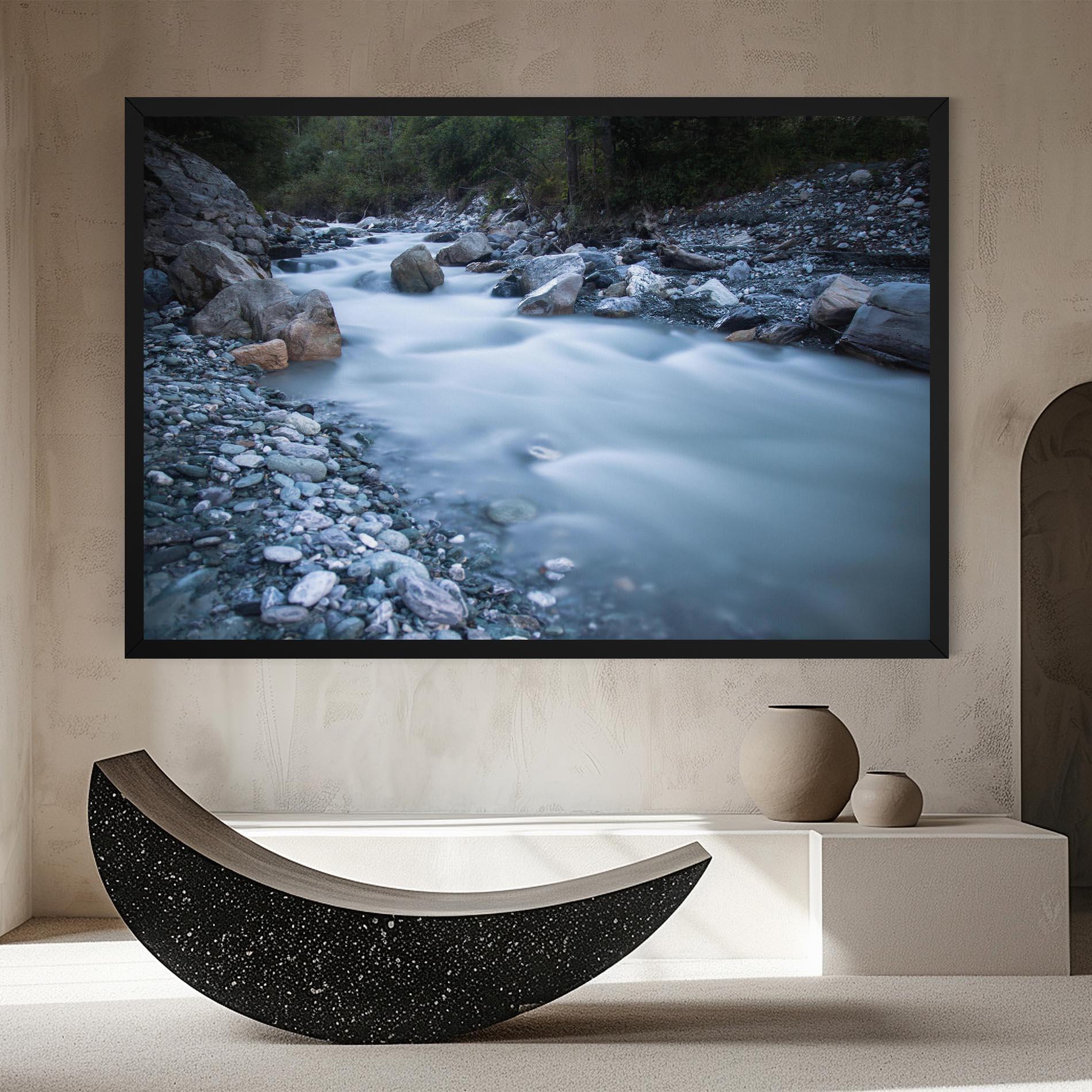 Картина на платно Grey Water Falling mockup 8