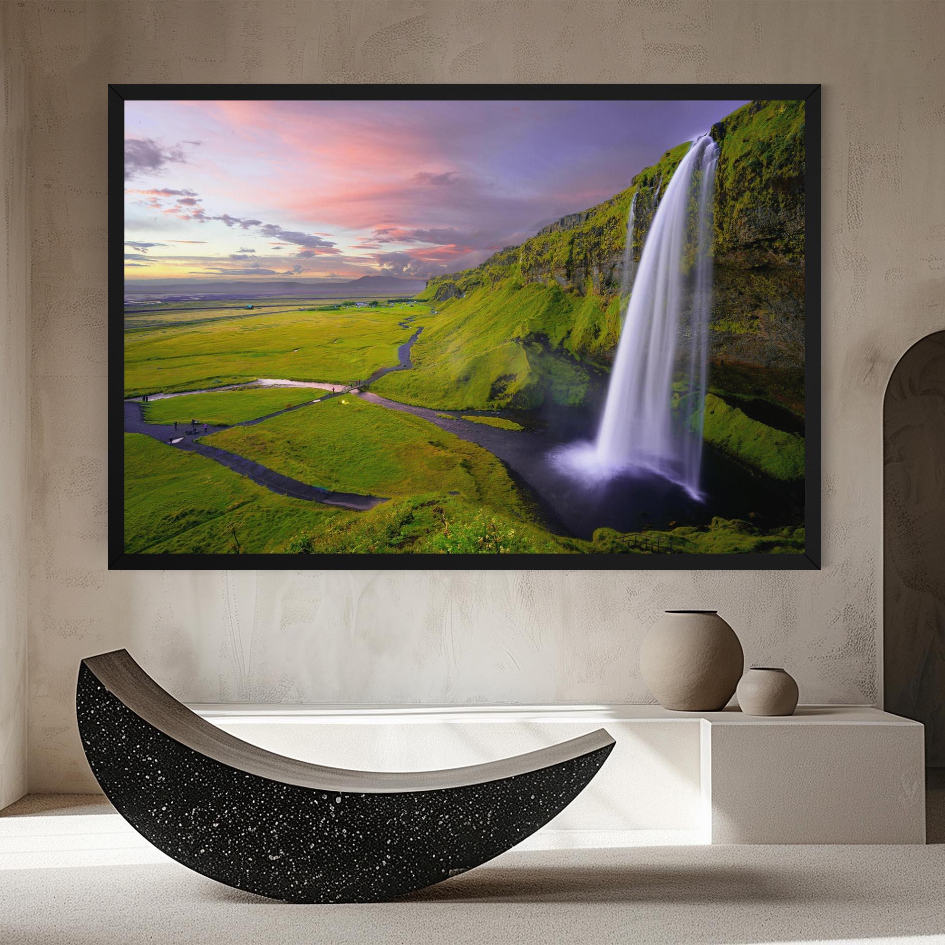 Картина на платно Pink Wky Waterfall mockup 8