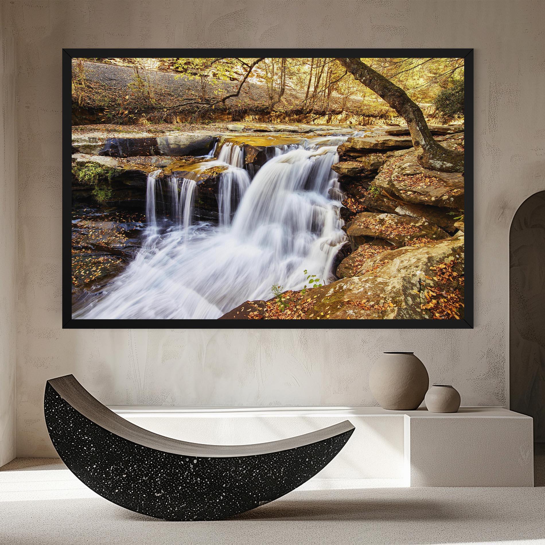 Картина на платно Pretty Autumn Waterfall mockup 8