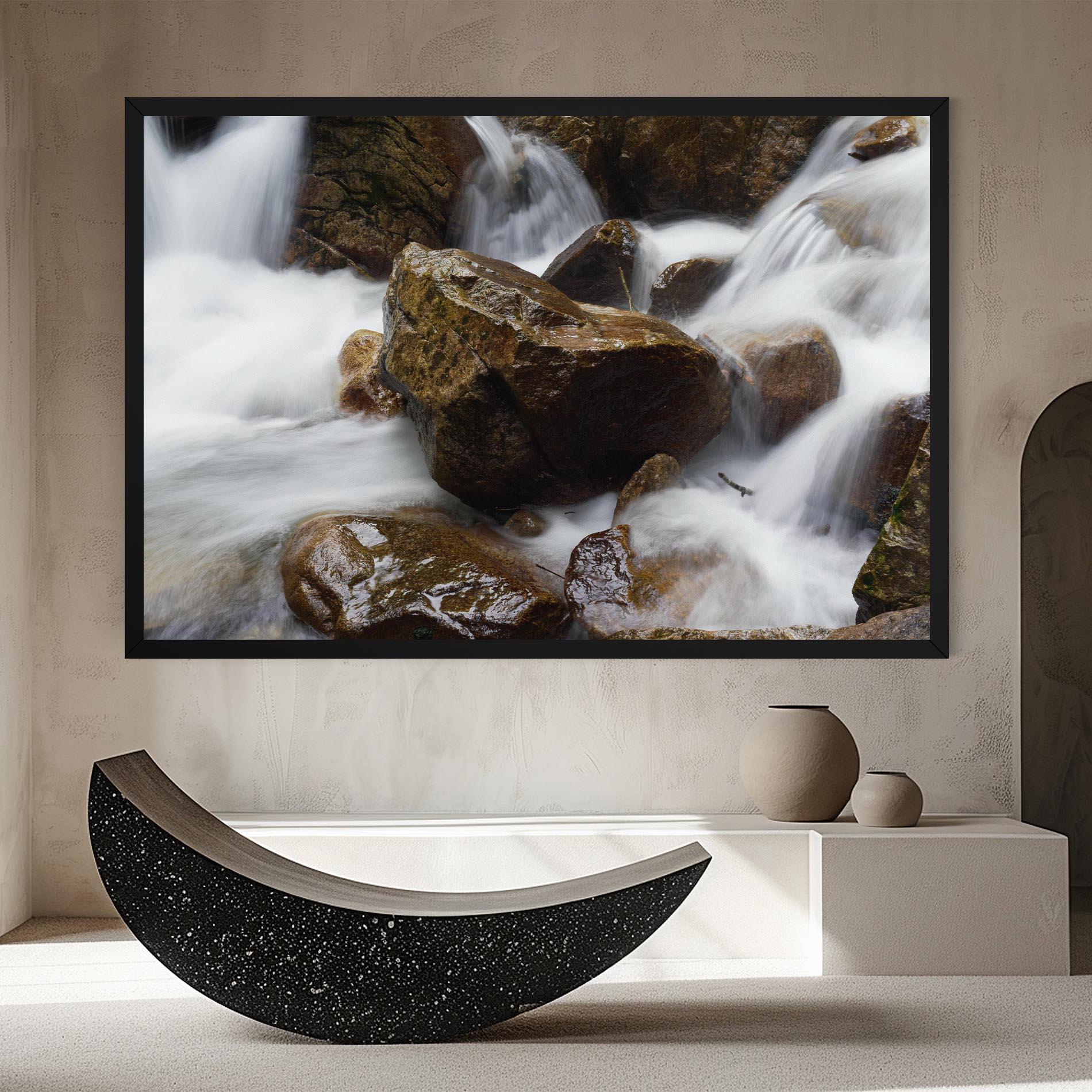 Картина на платно Shiny Rocks Waterfall mockup 8