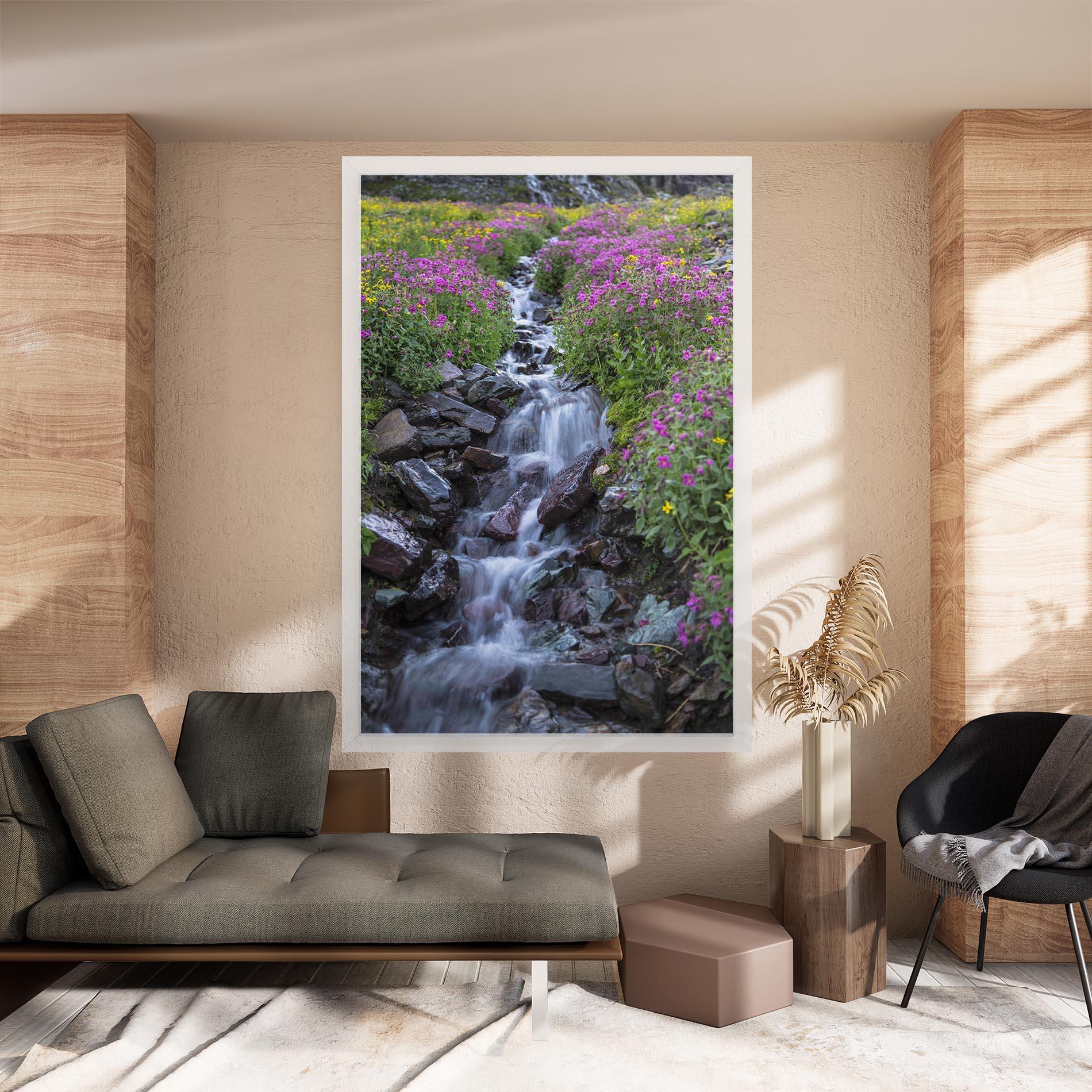 Картина на платно Water Falling Field mockup 8