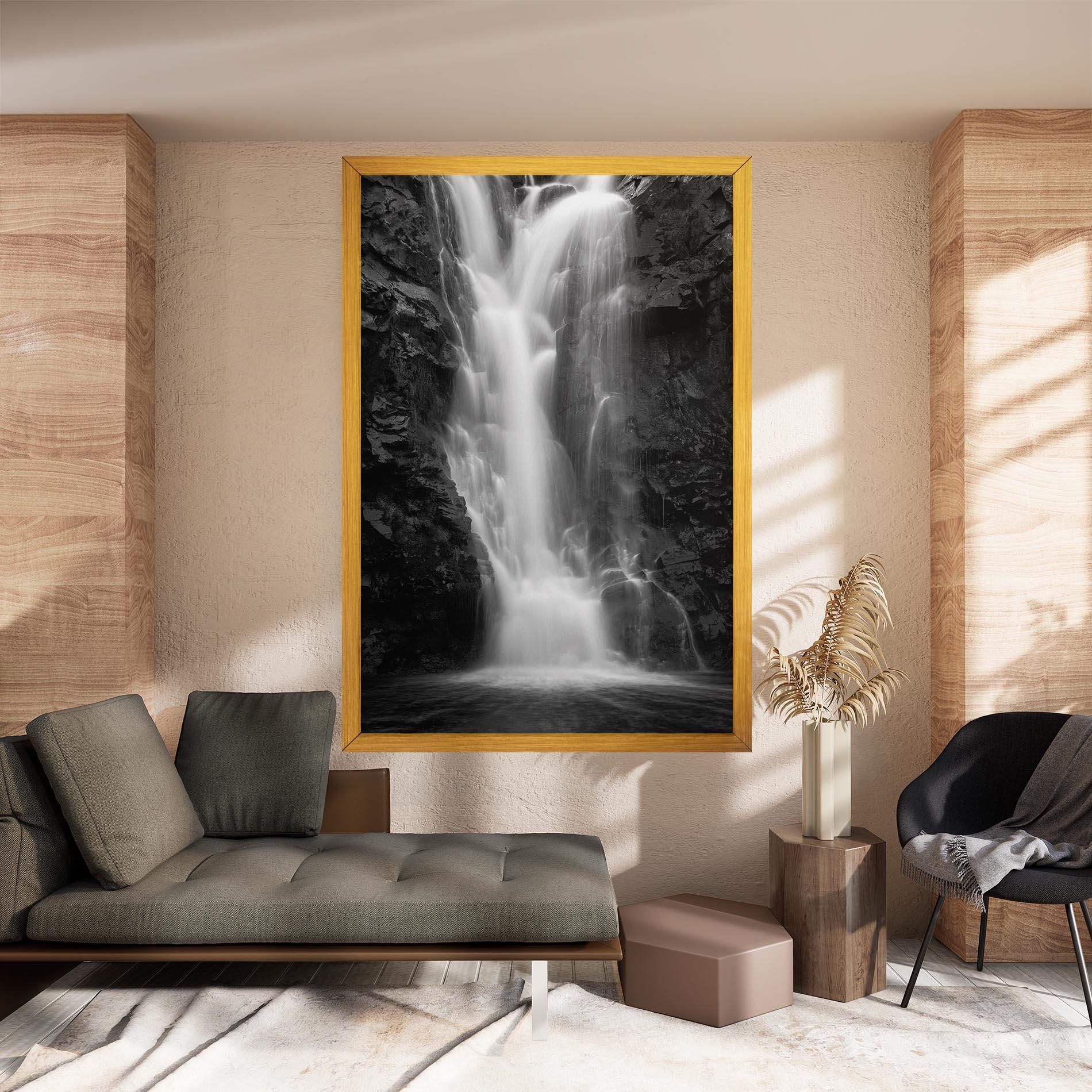 Картина на платно Black Rock Waterfall View mockup 8