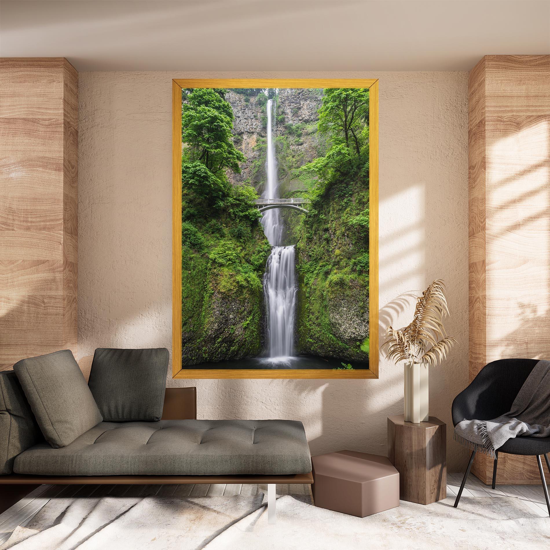 Картина на платно Green Leaves Bridge View mockup 8