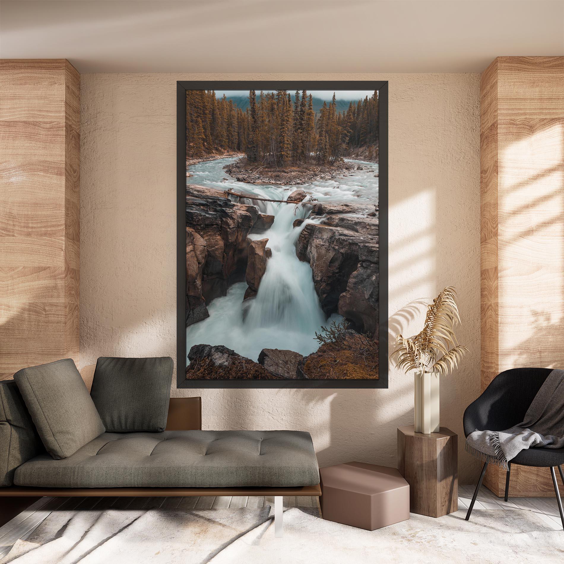 Картина на платно Orange Trees Waterfall mockup 8