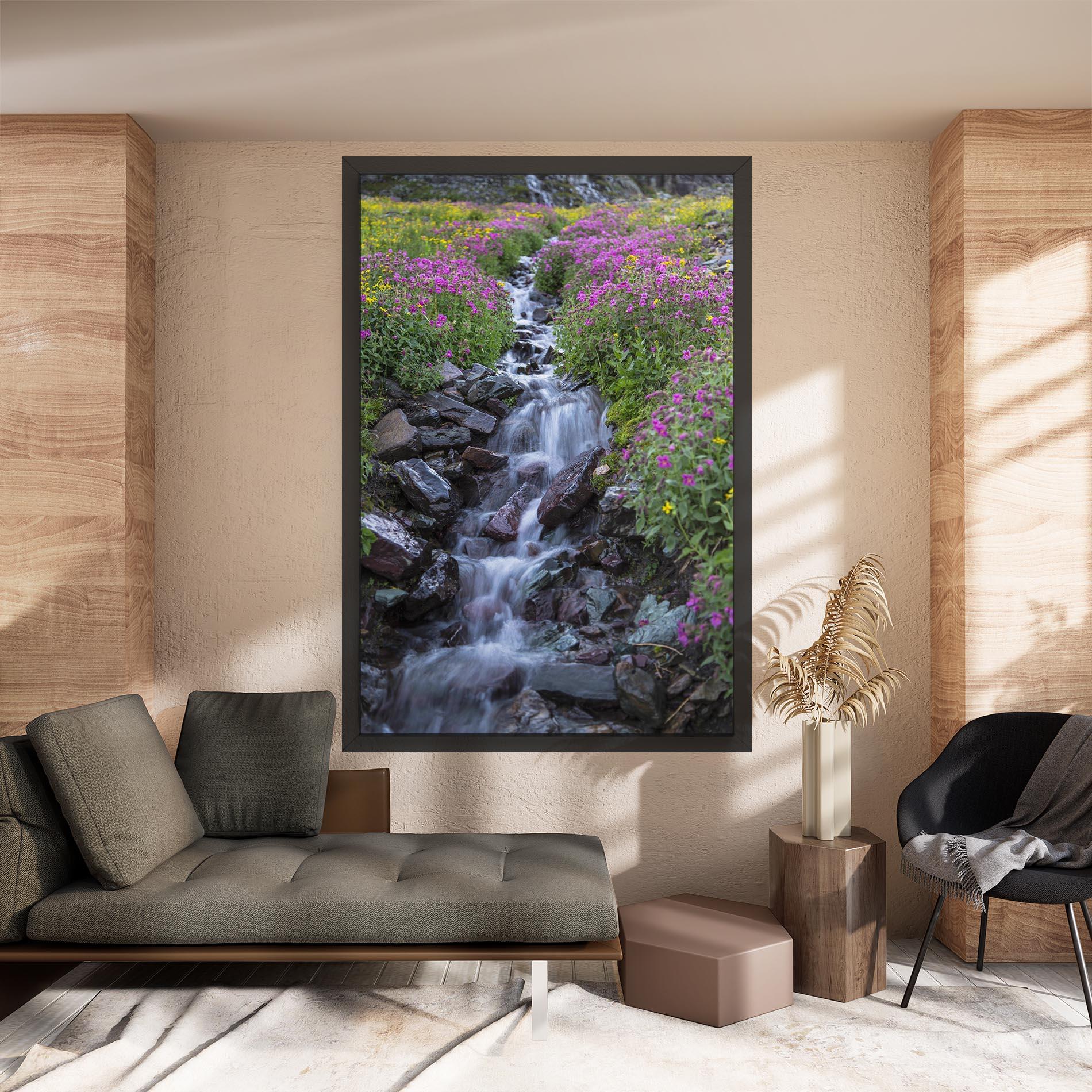 Картина на платно Water Falling Field mockup 8