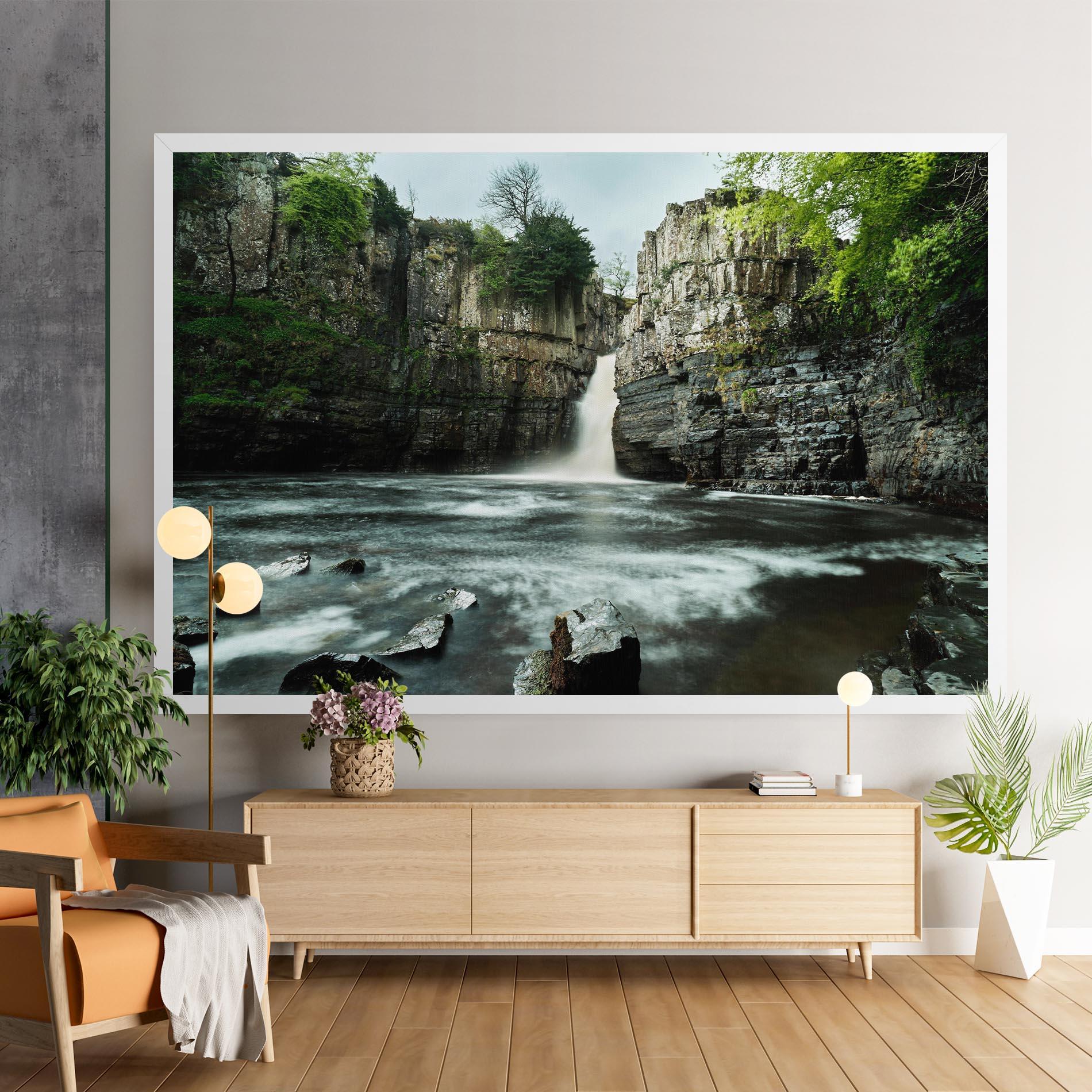 Картина на платно Beautiful Water Falling mockup 9