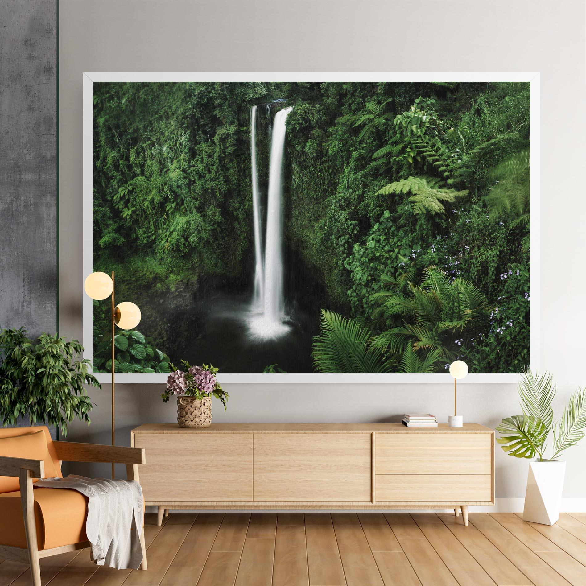 Картина на платно Green Nature Waterfall mockup 9