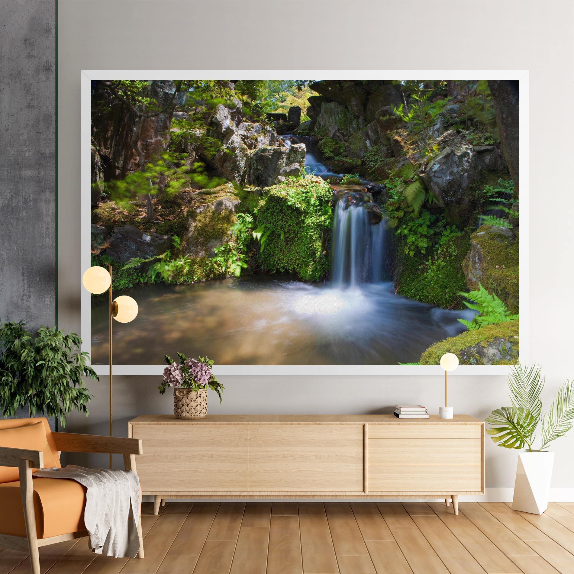 Картина на платно Jungle View Waterfall mockup 9
