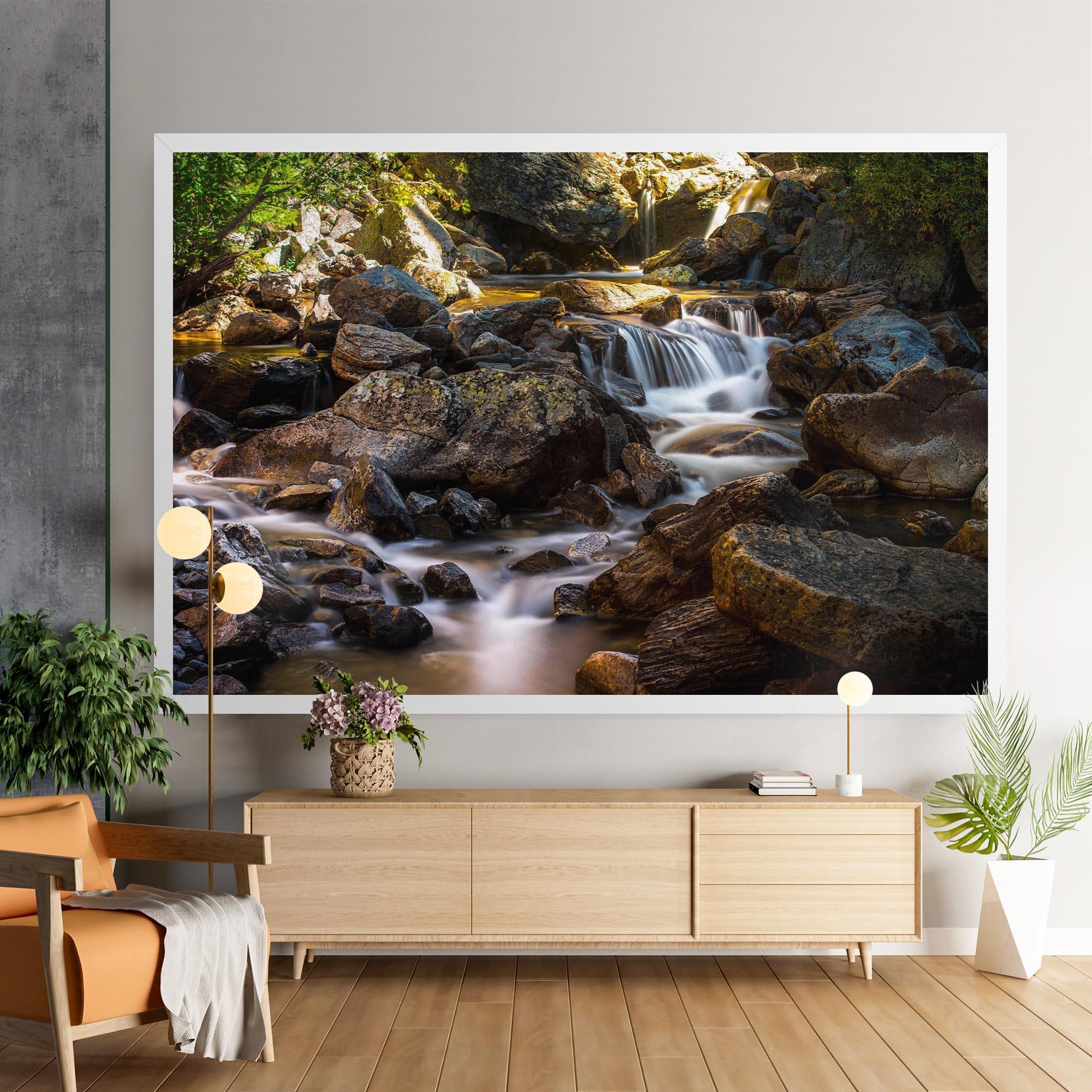Картина на платно Nature Rocks Waterfall mockup 9