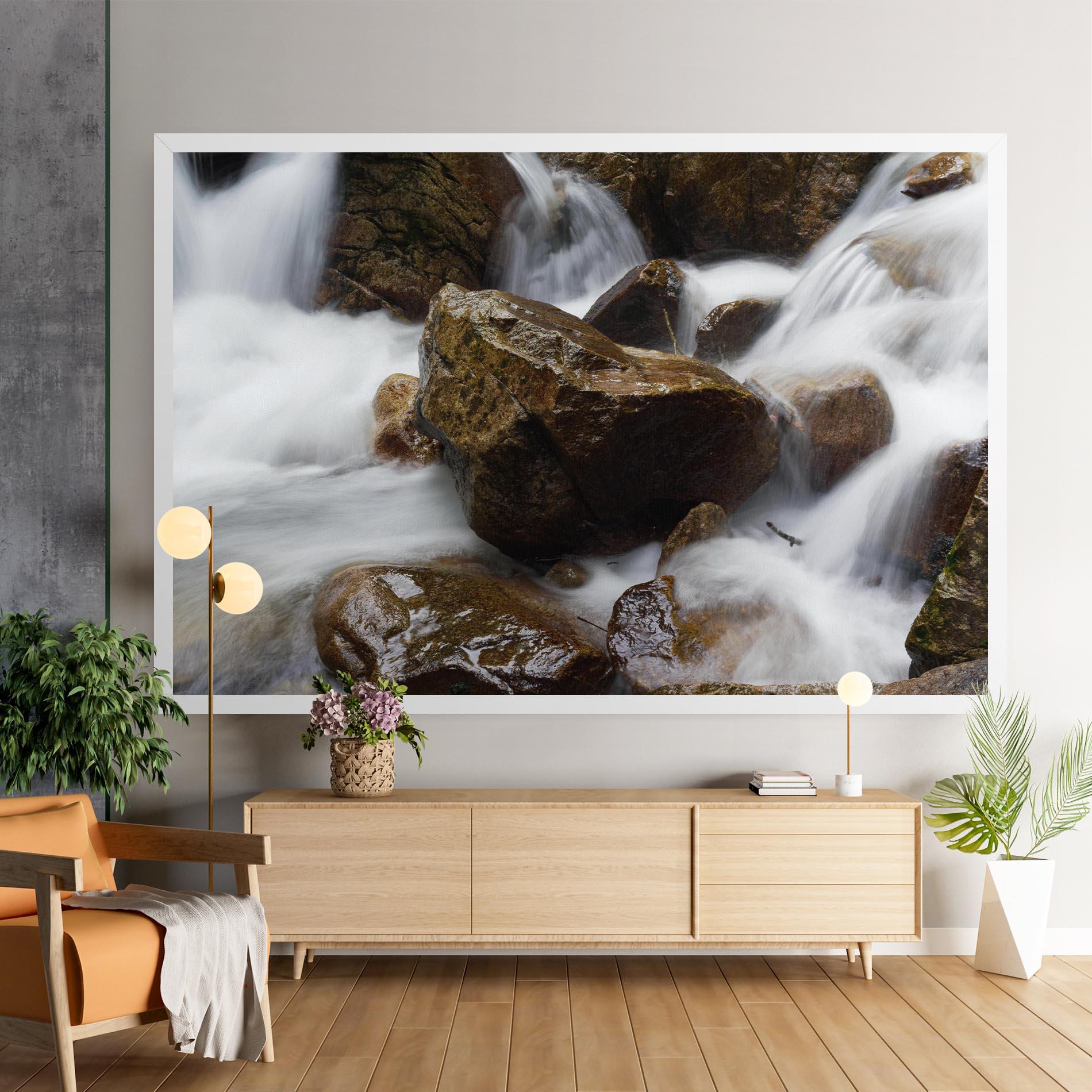 Картина на платно Shiny Rocks Waterfall mockup 9