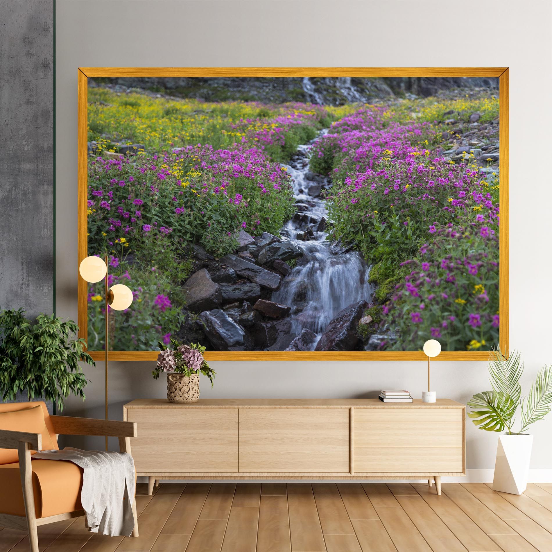 Purple Field Waterfall mockup 9