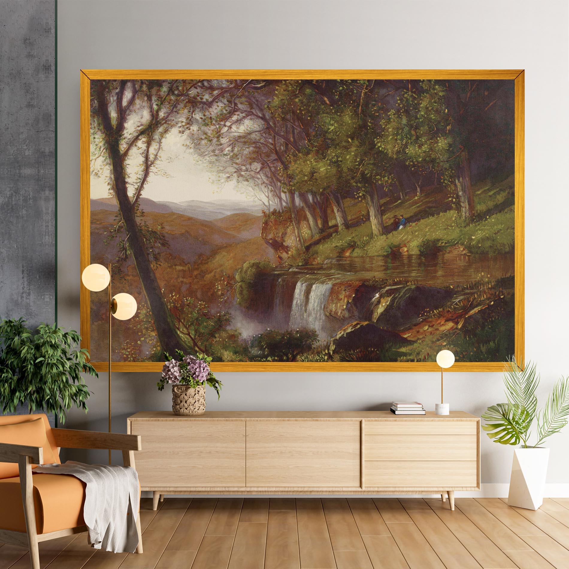 Картина на платно Waterfall Painting mockup 9