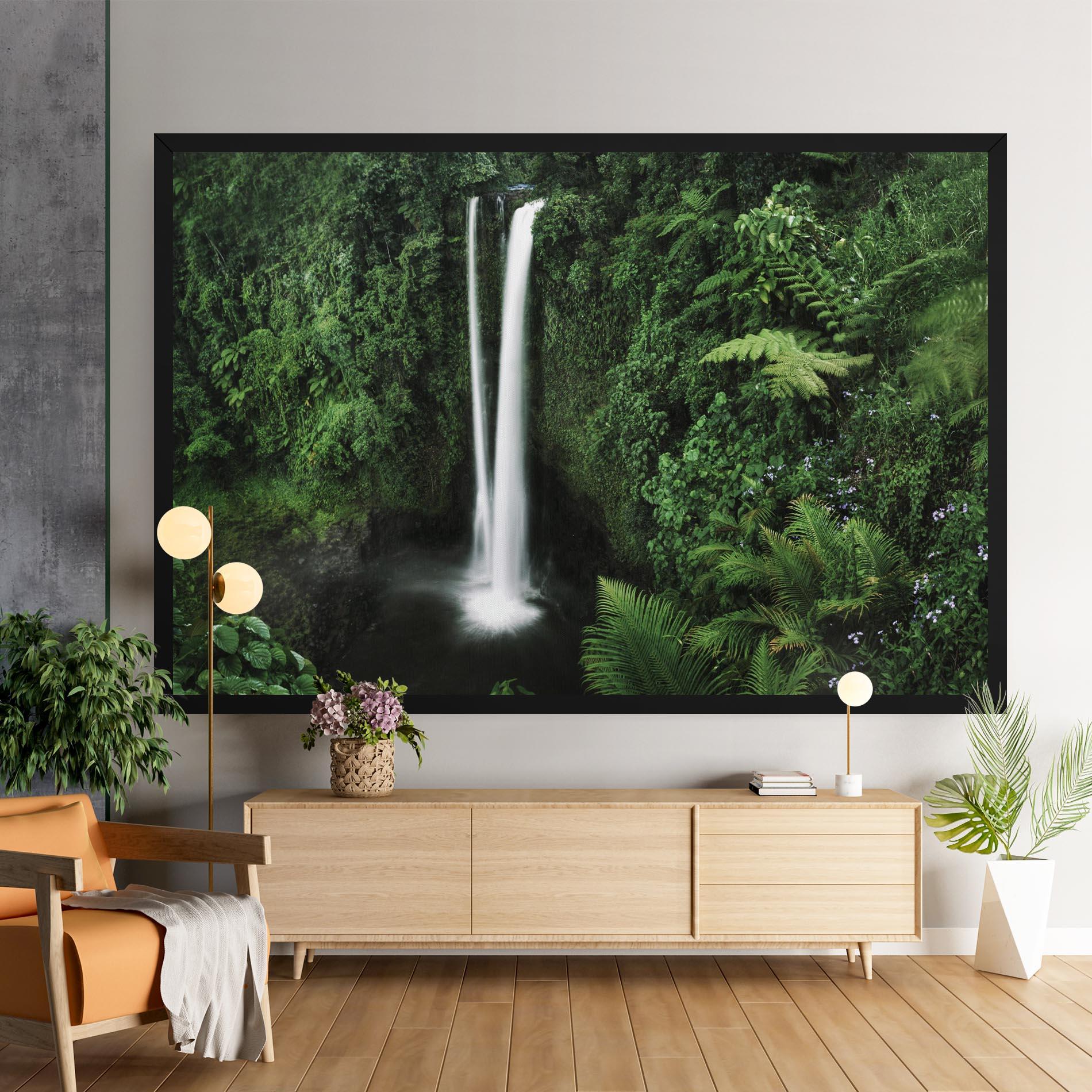Картина на платно Green Nature Waterfall mockup 9