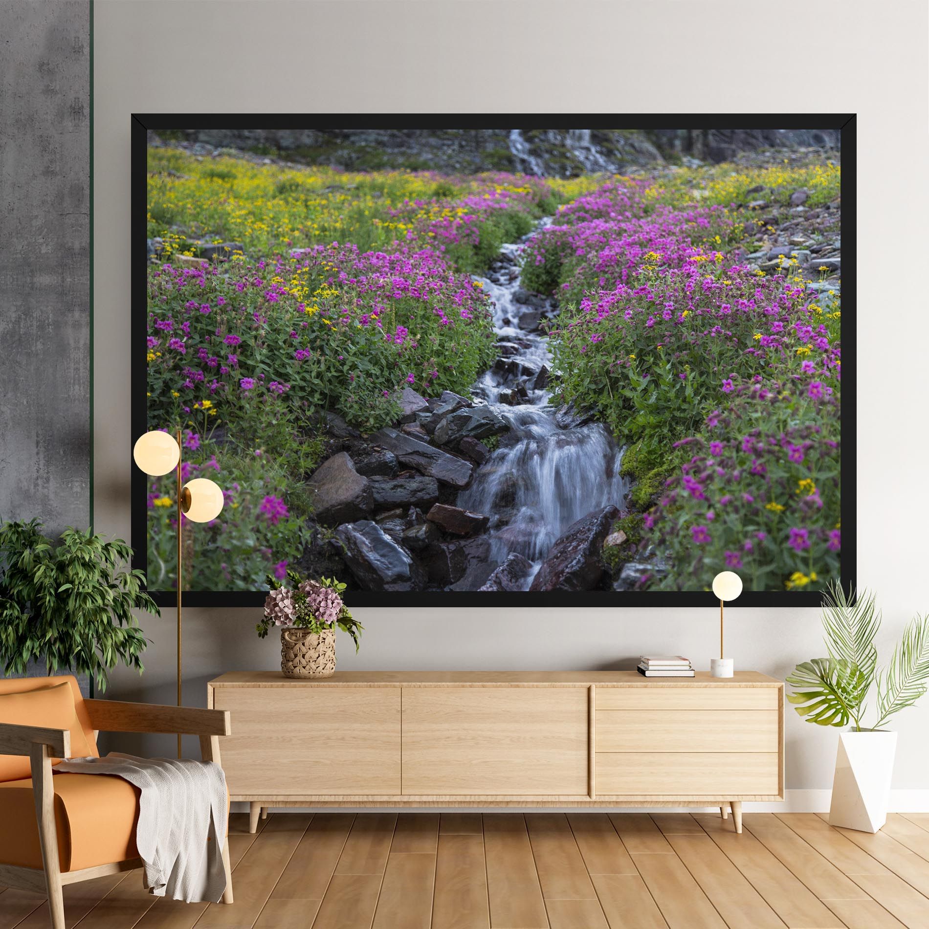 Purple Field Waterfall mockup 9