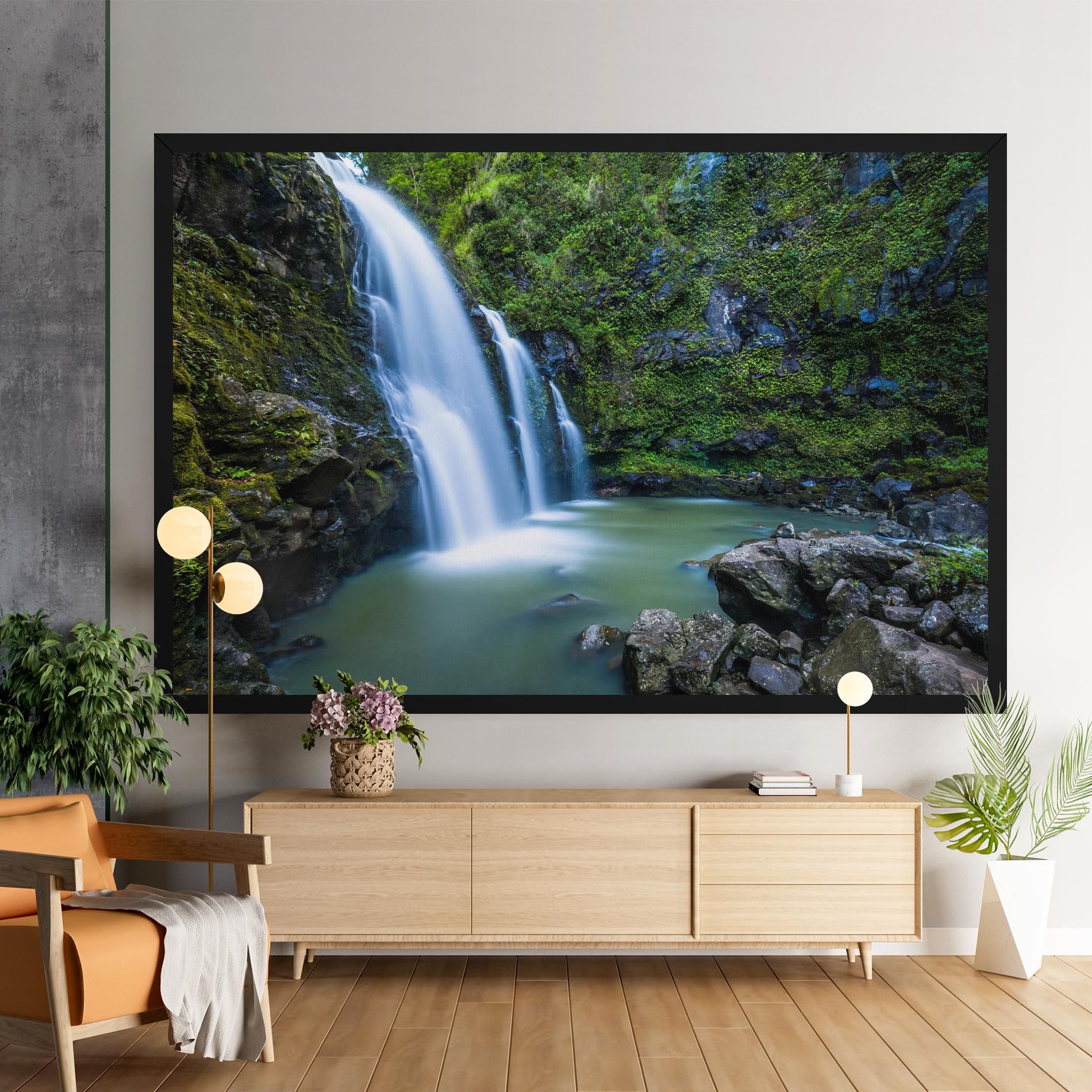 Swimming In Waterfall mockup 9
