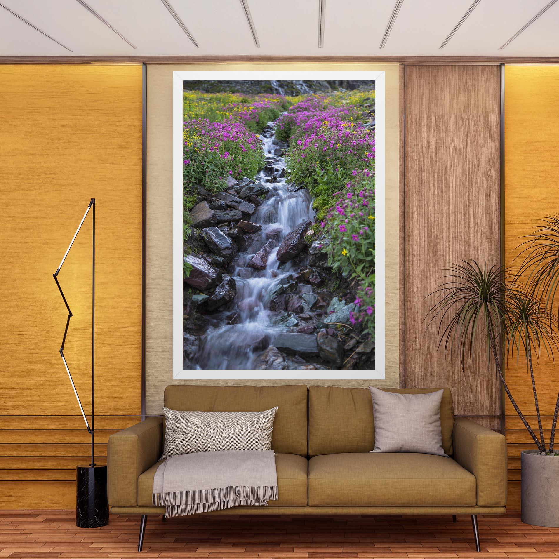 Картина на платно Water Falling Field mockup 9