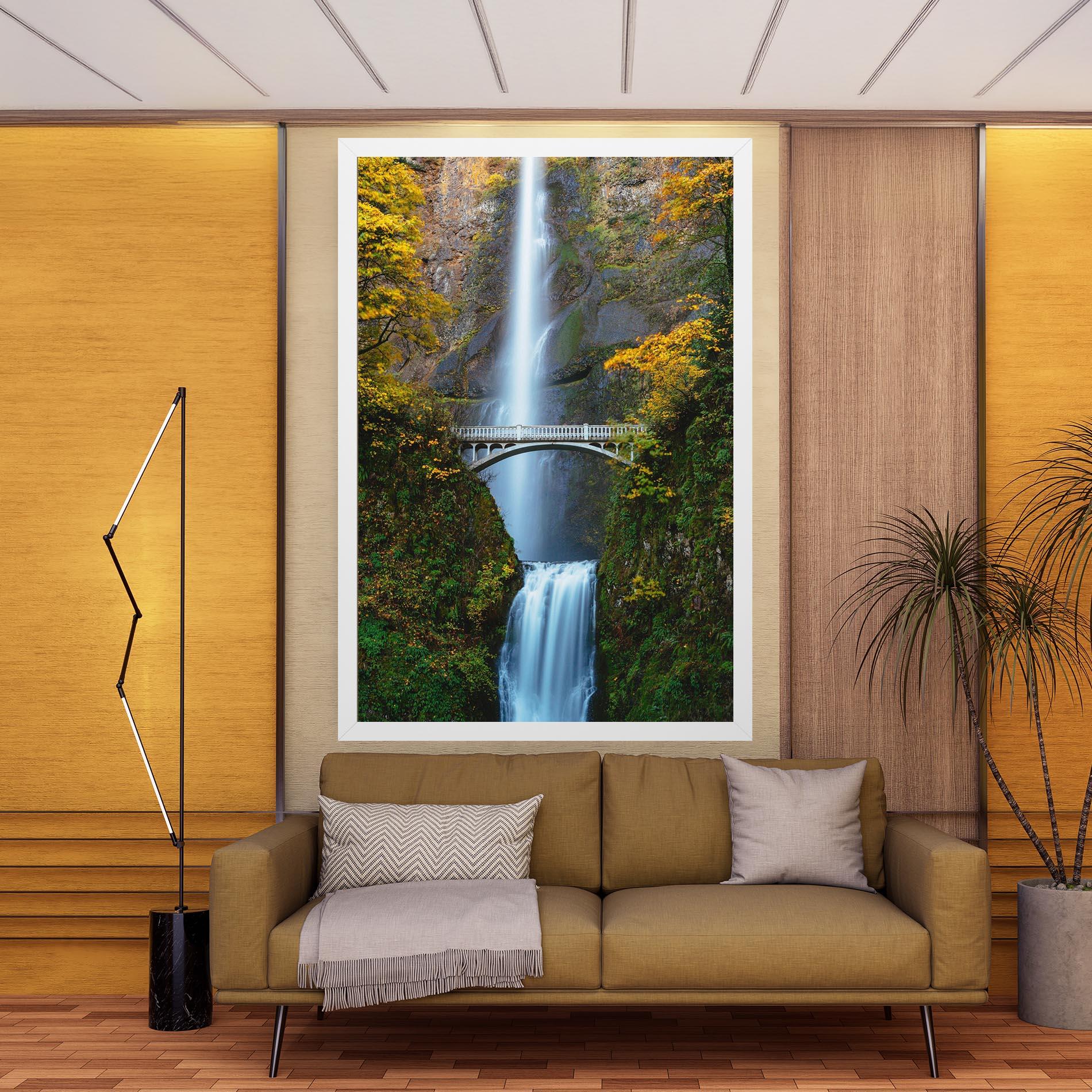 Картина на платно Yellow Leaves Bridge mockup 9