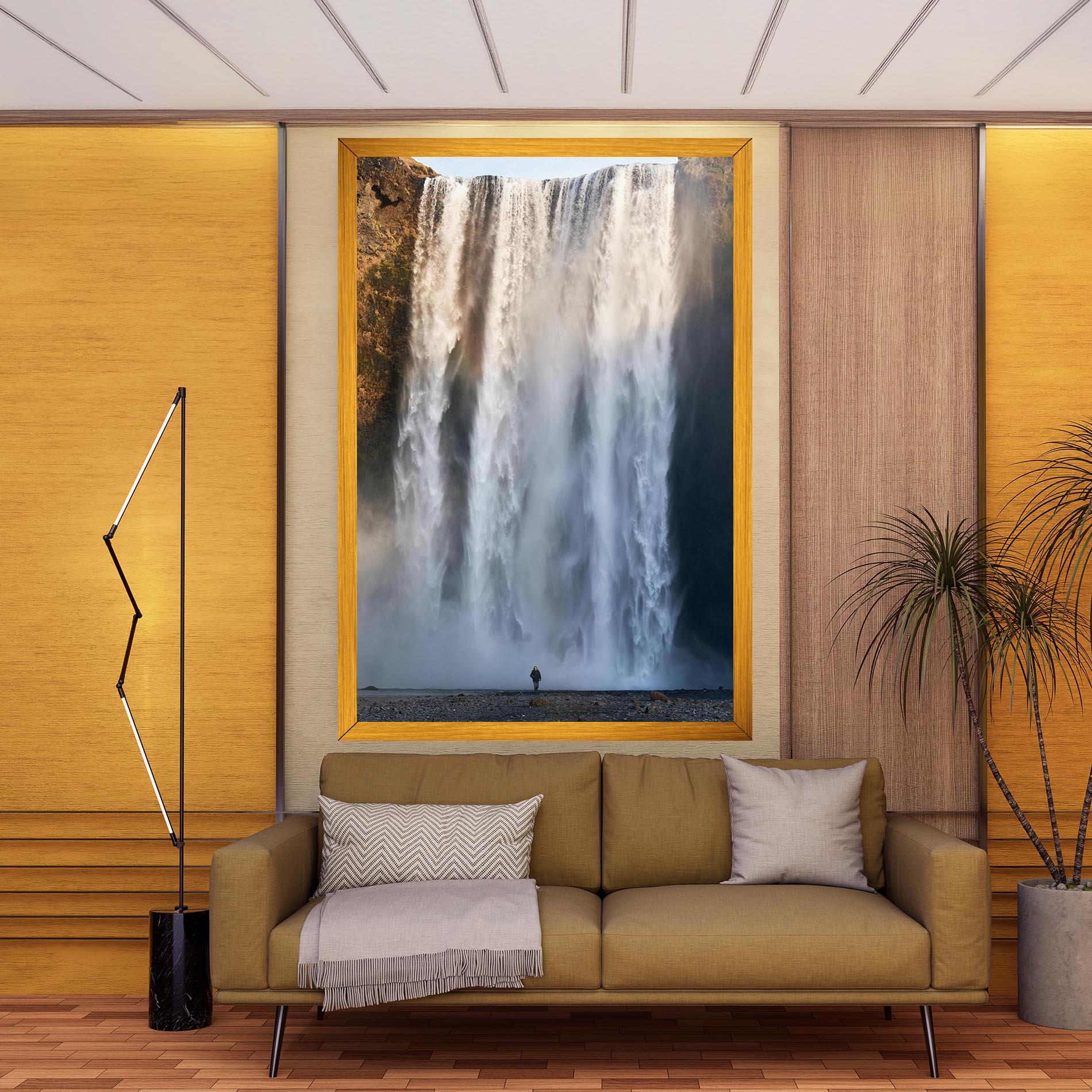 Картина на платно Small Man Waterfall mockup 9