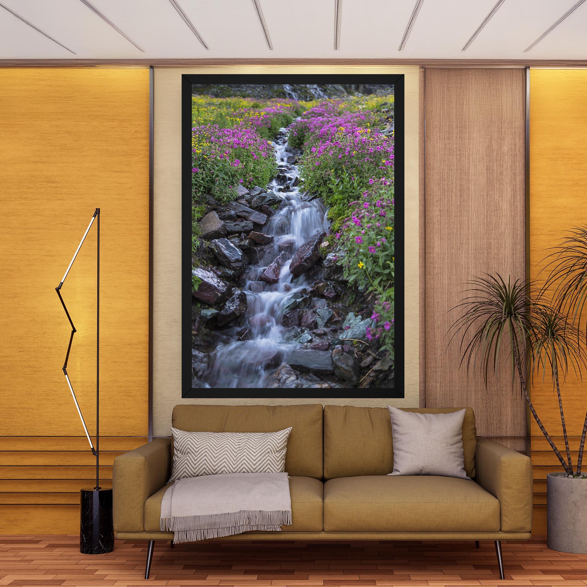 Картина на платно Water Falling Field mockup 9