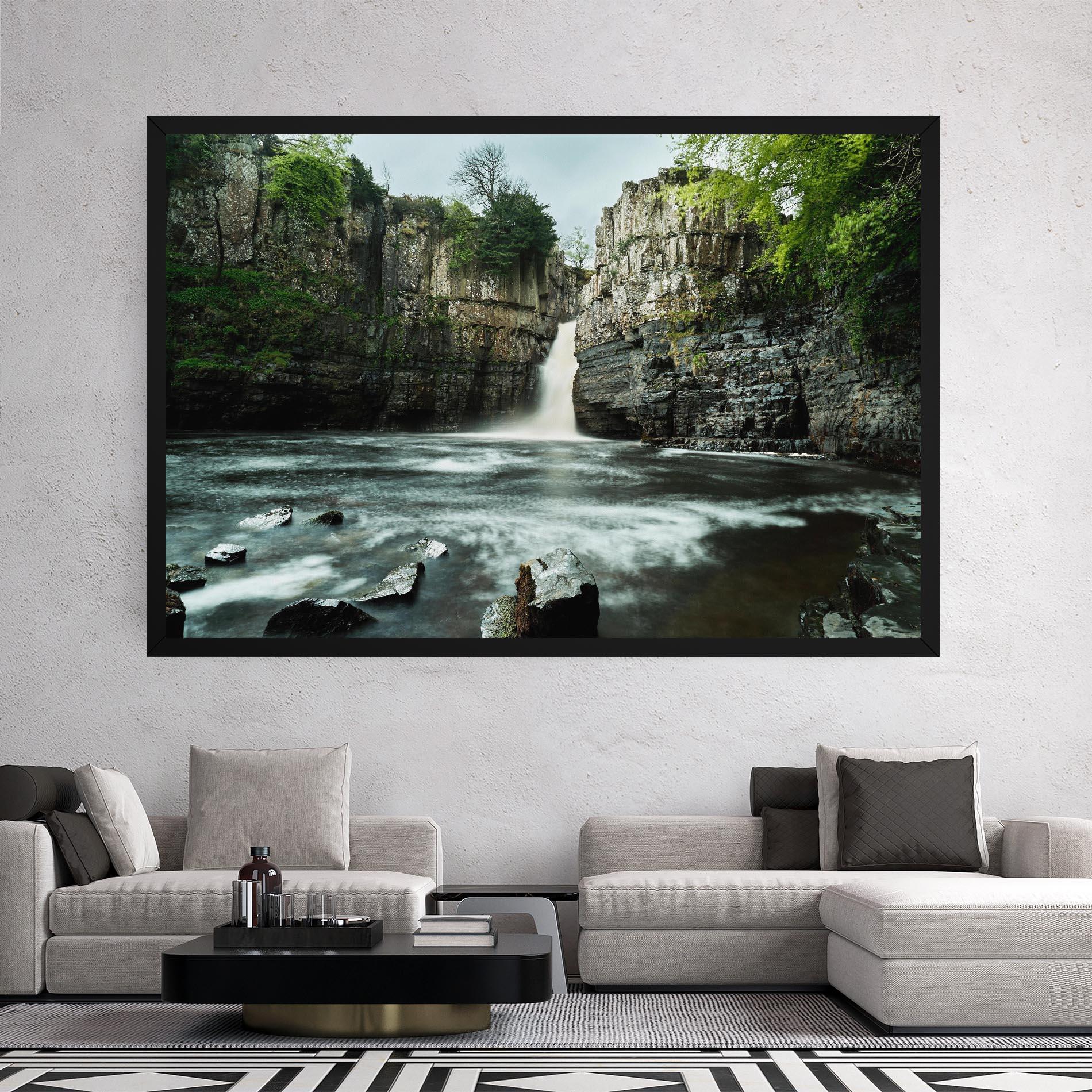 Картина на платно Beautiful Water Falling mockup 2