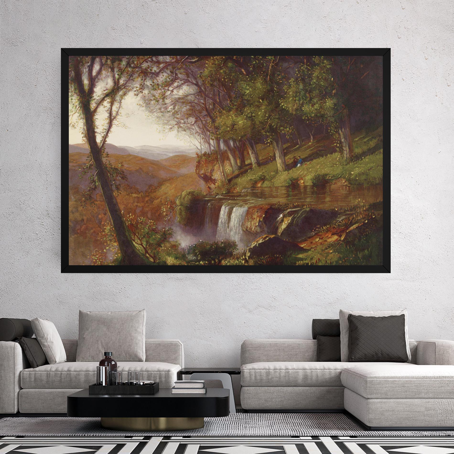 Картина на платно Waterfall Painting mockup 2