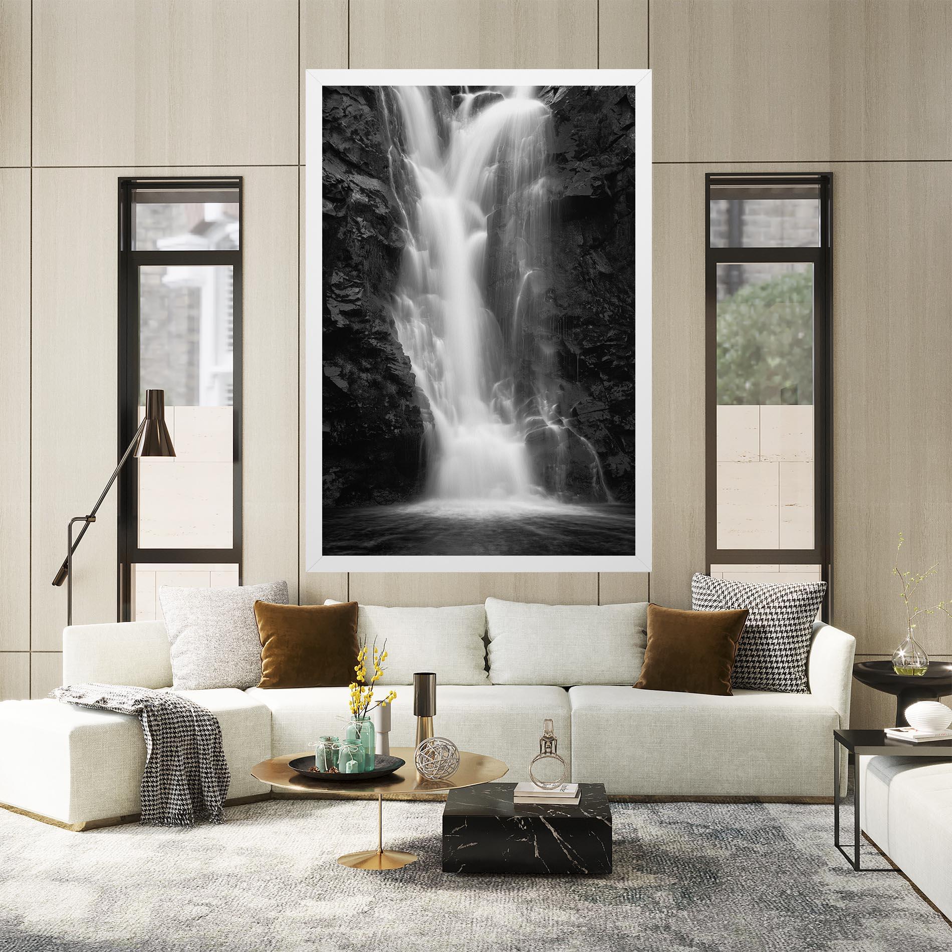 Картина на платно Black Rock Waterfall View mockup 2