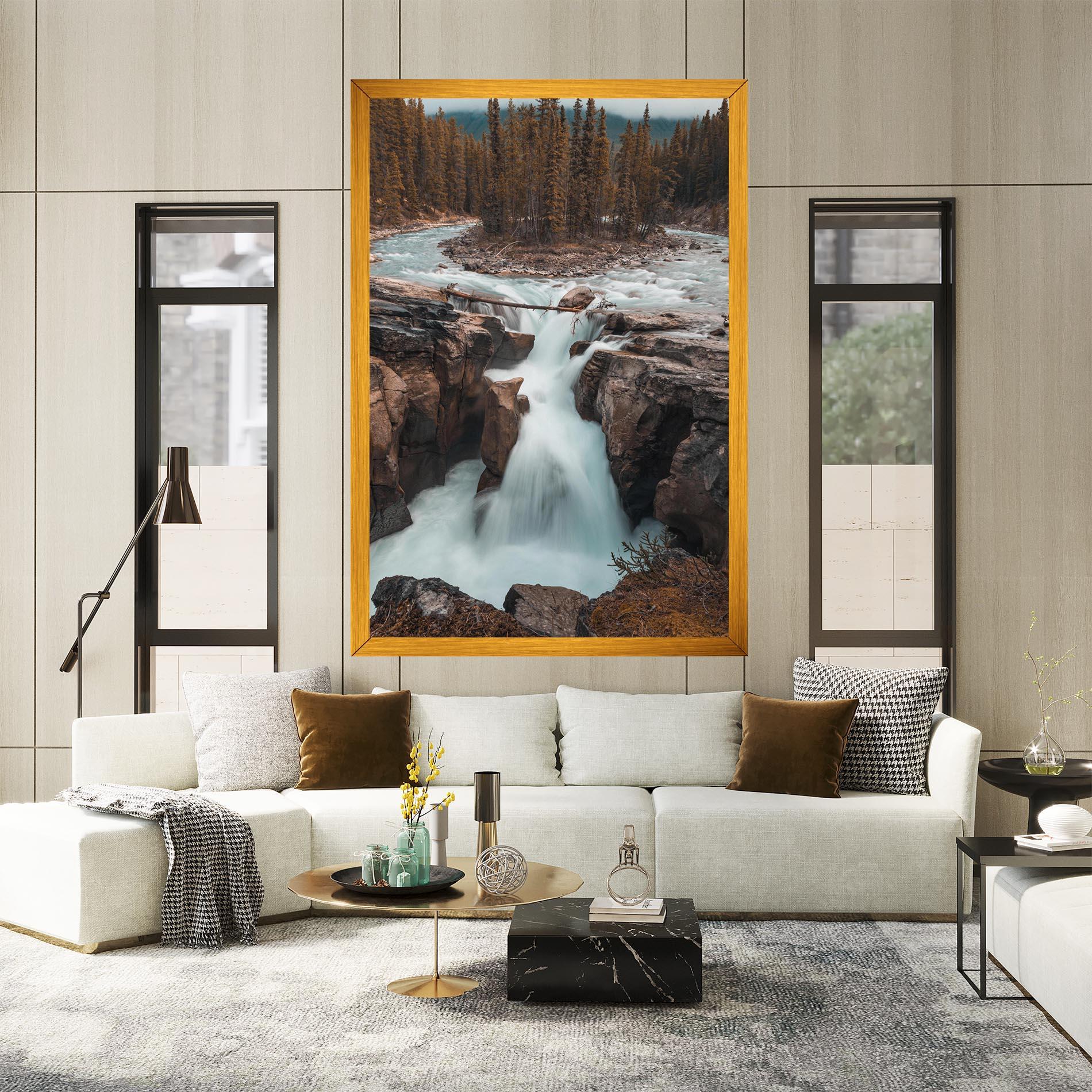 Картина на платно Orange Trees Waterfall mockup 2