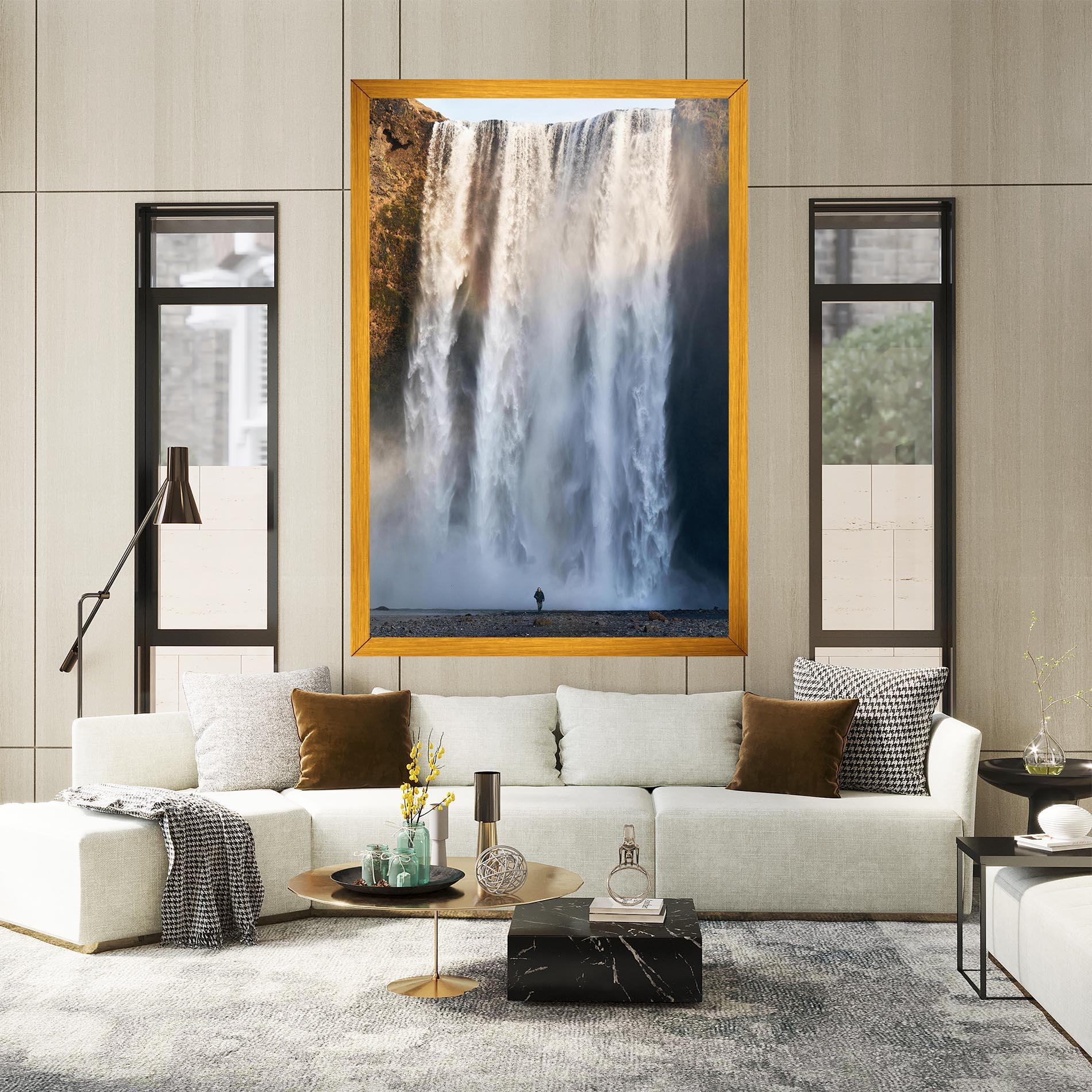 Картина на платно Small Man Waterfall mockup 2