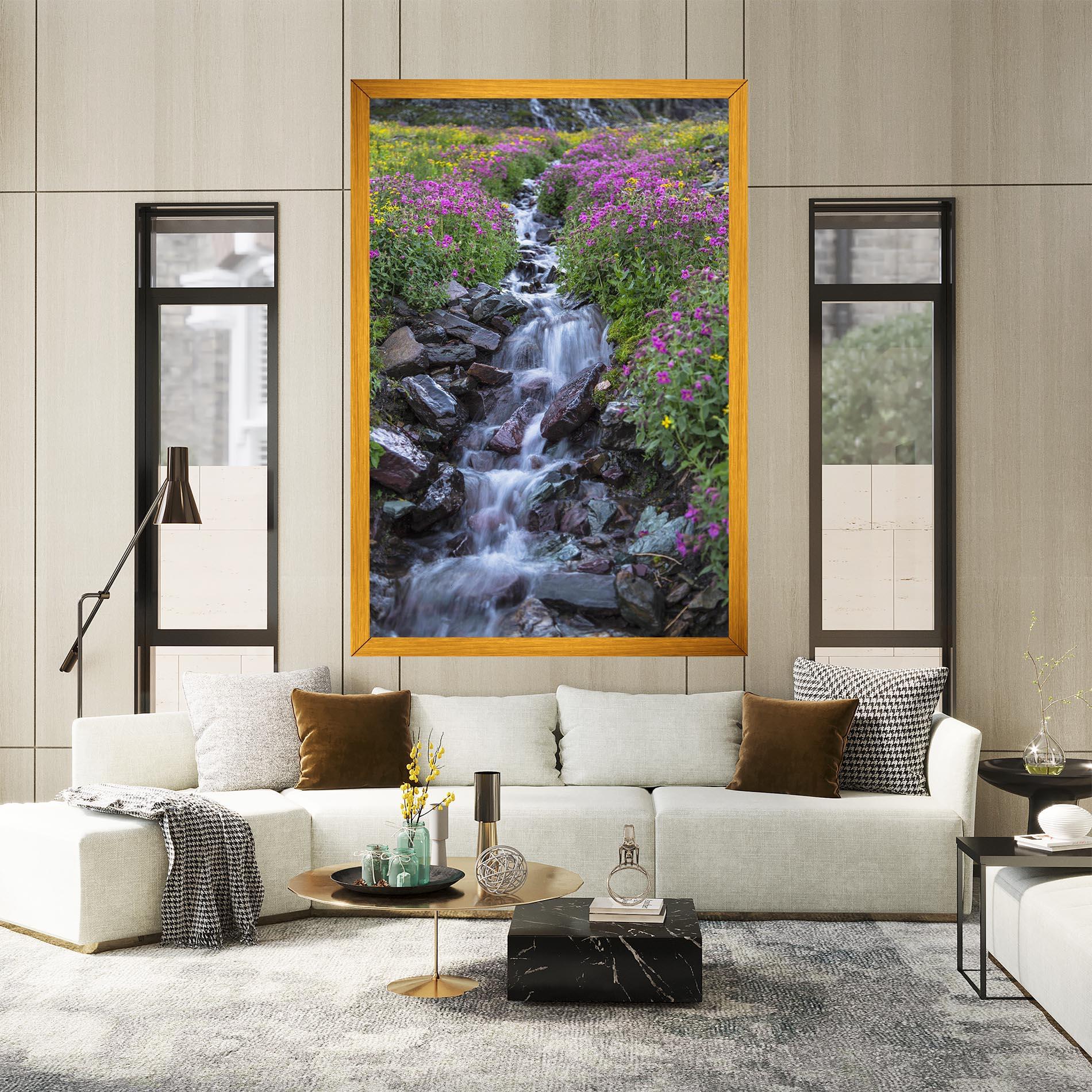 Картина на платно Water Falling Field mockup 2