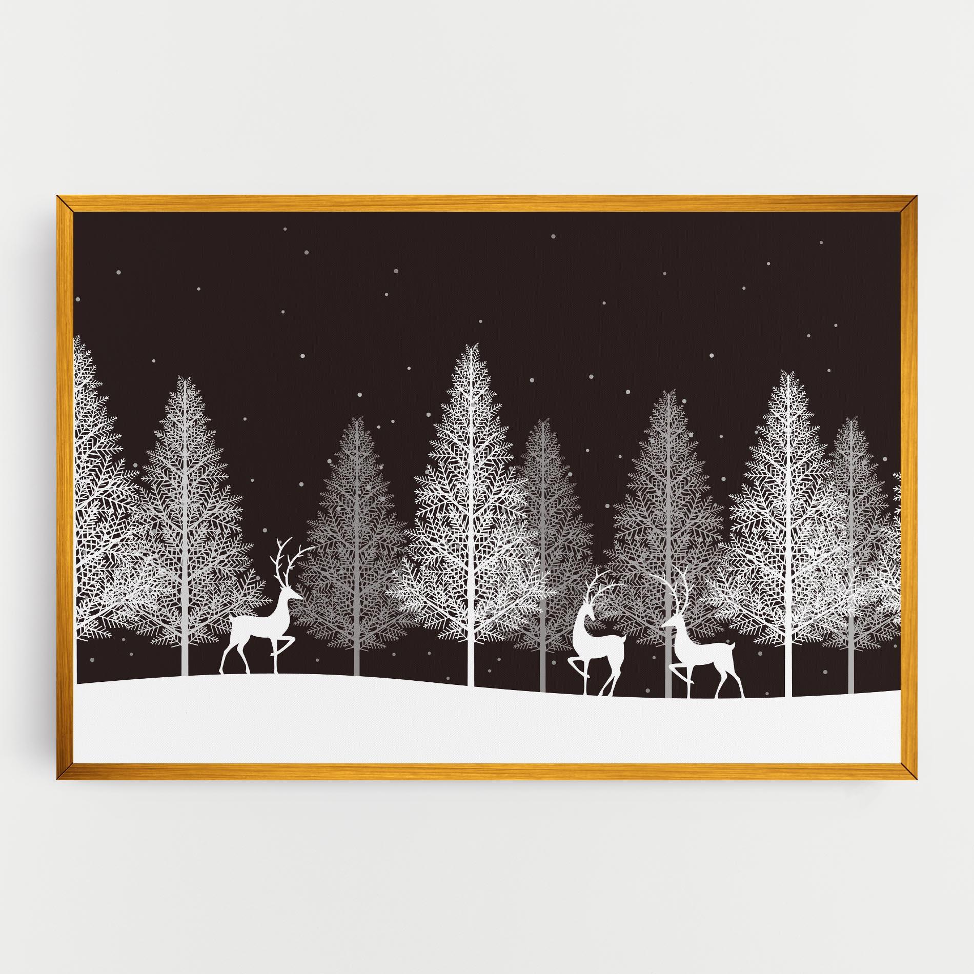 Картина на платно Brown Sky Winter mockup 0