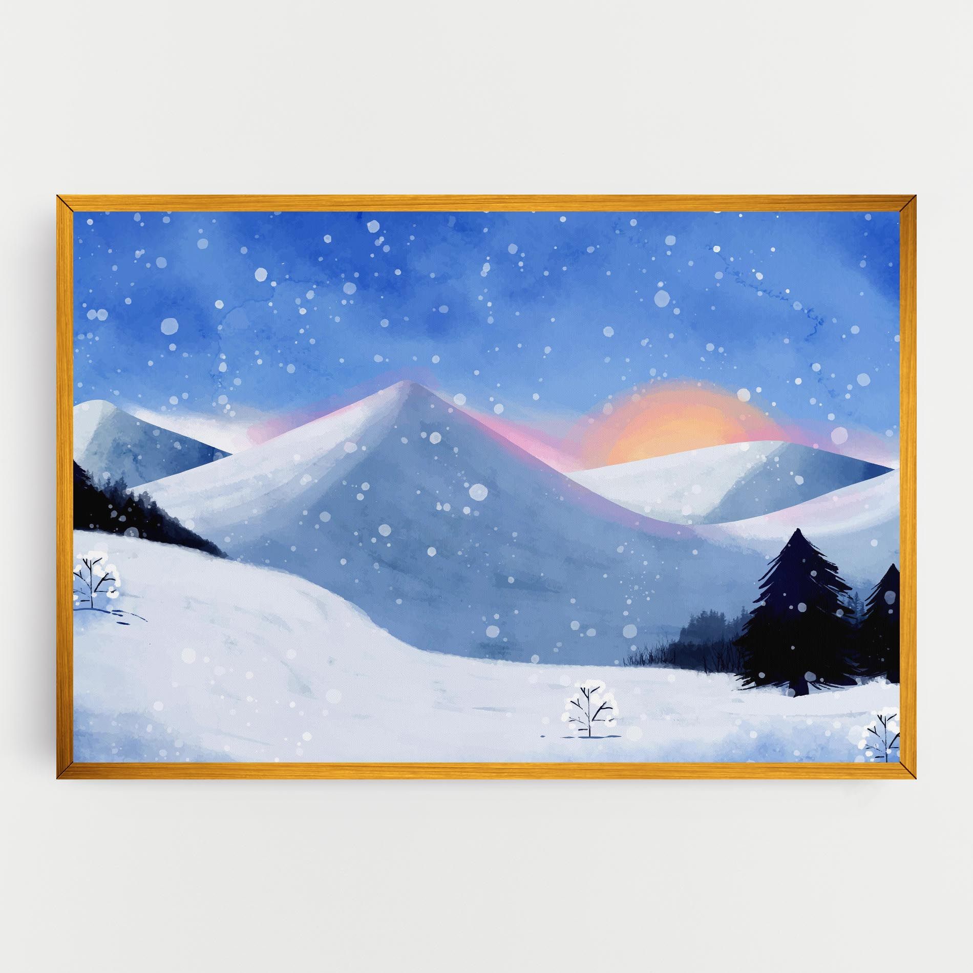Mountain Snow Art mockup 0