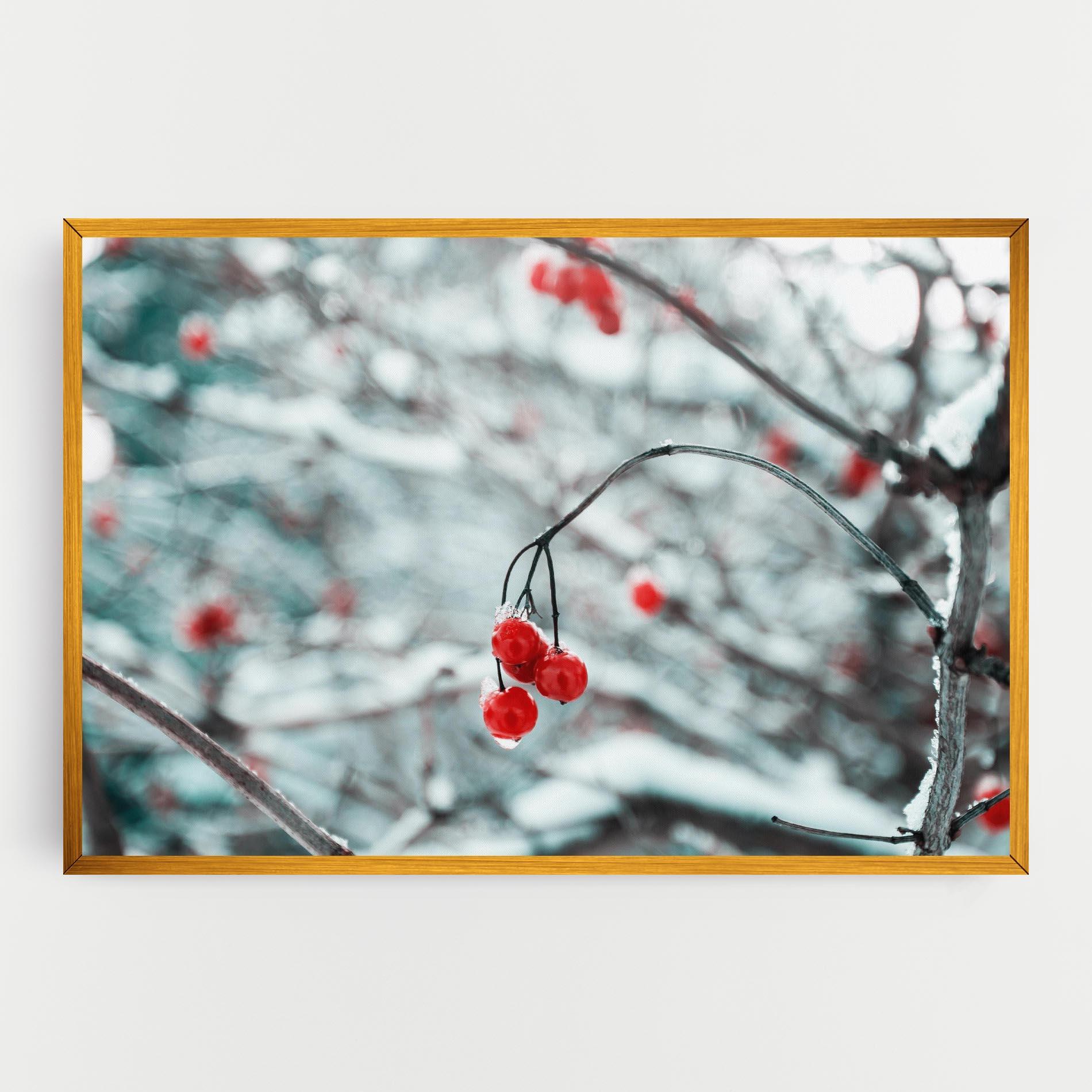 Картина на платно Snow Red Fruits mockup 0
