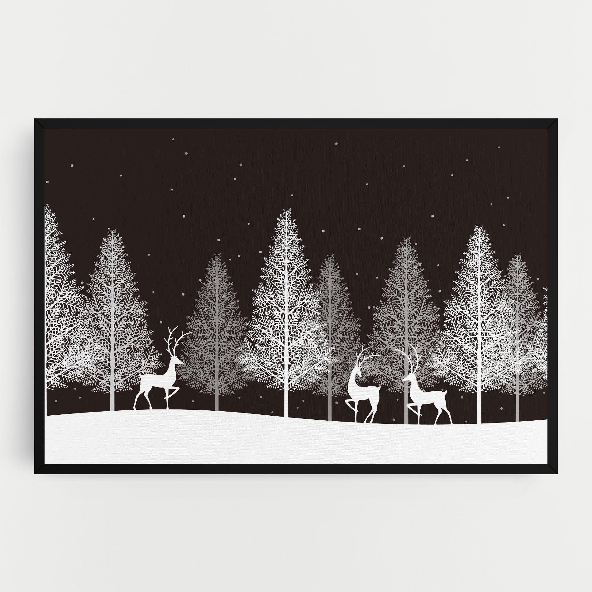 Картина на платно Brown Sky Winter mockup 0