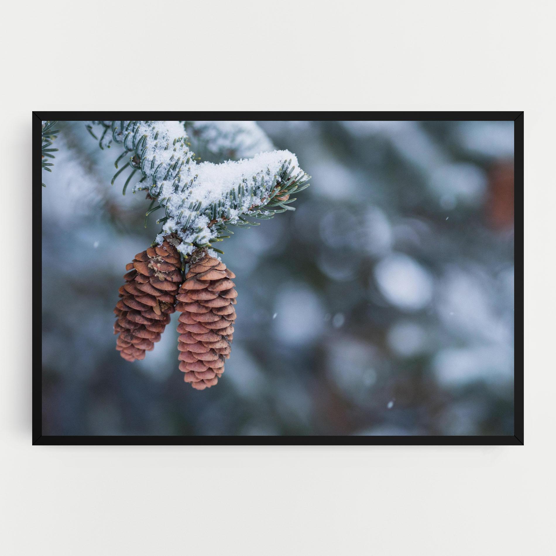 Картина на платно Winter Cones mockup 0