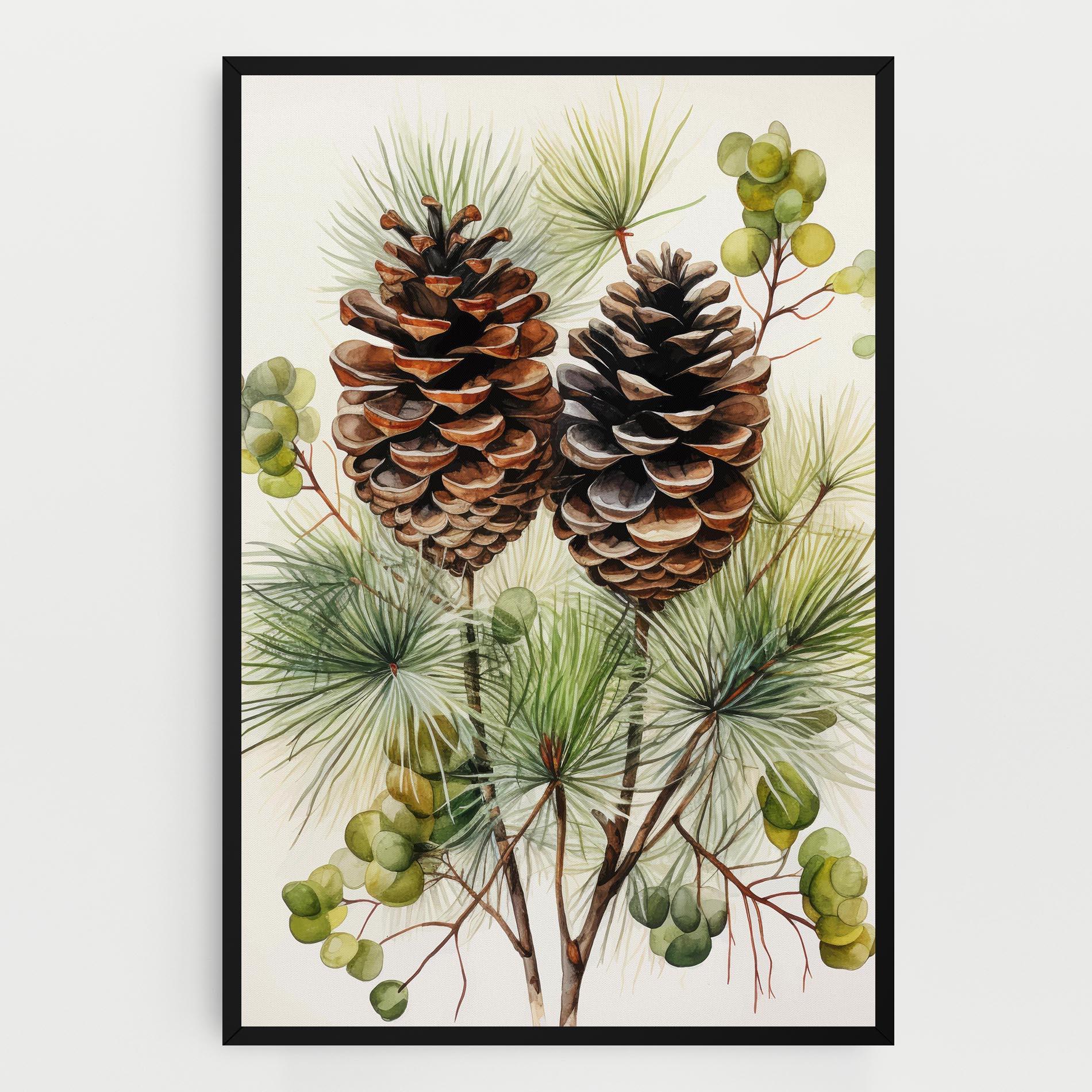 Картина на платно Brown Cones mockup 0