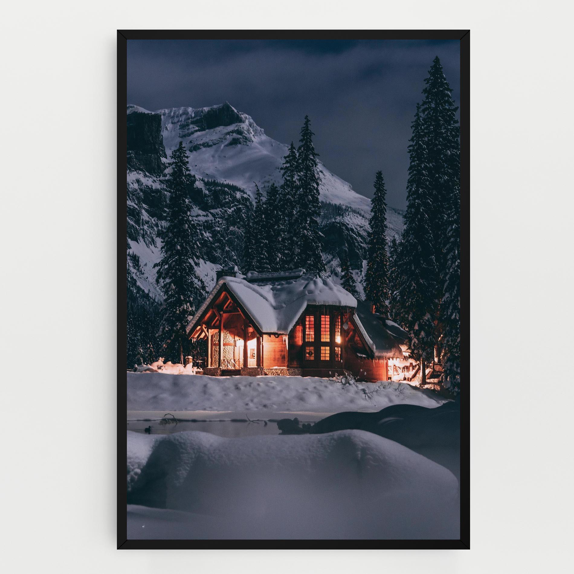 Картина на платно Winter House mockup 0