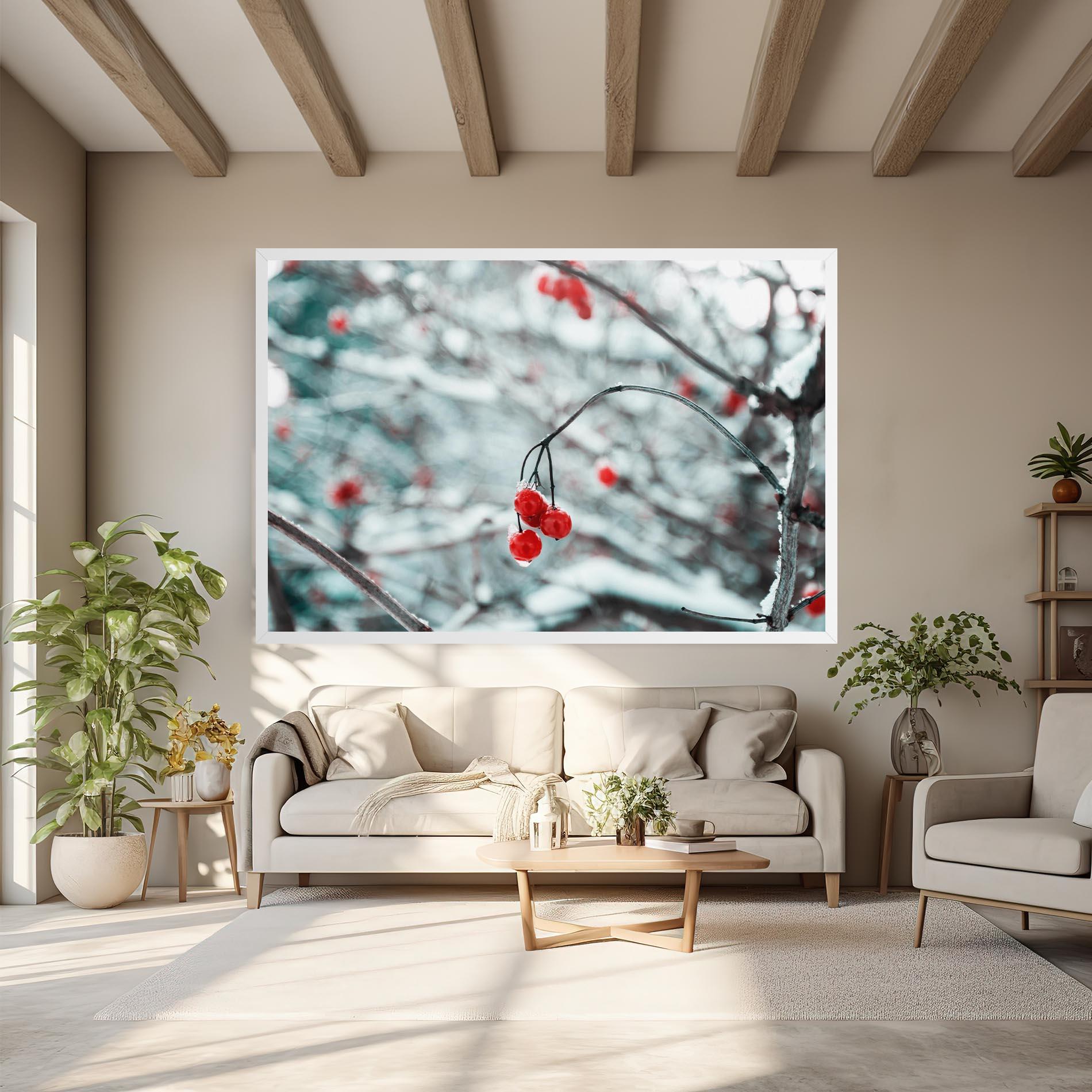 Картина на платно Snow Red Fruits mockup 6