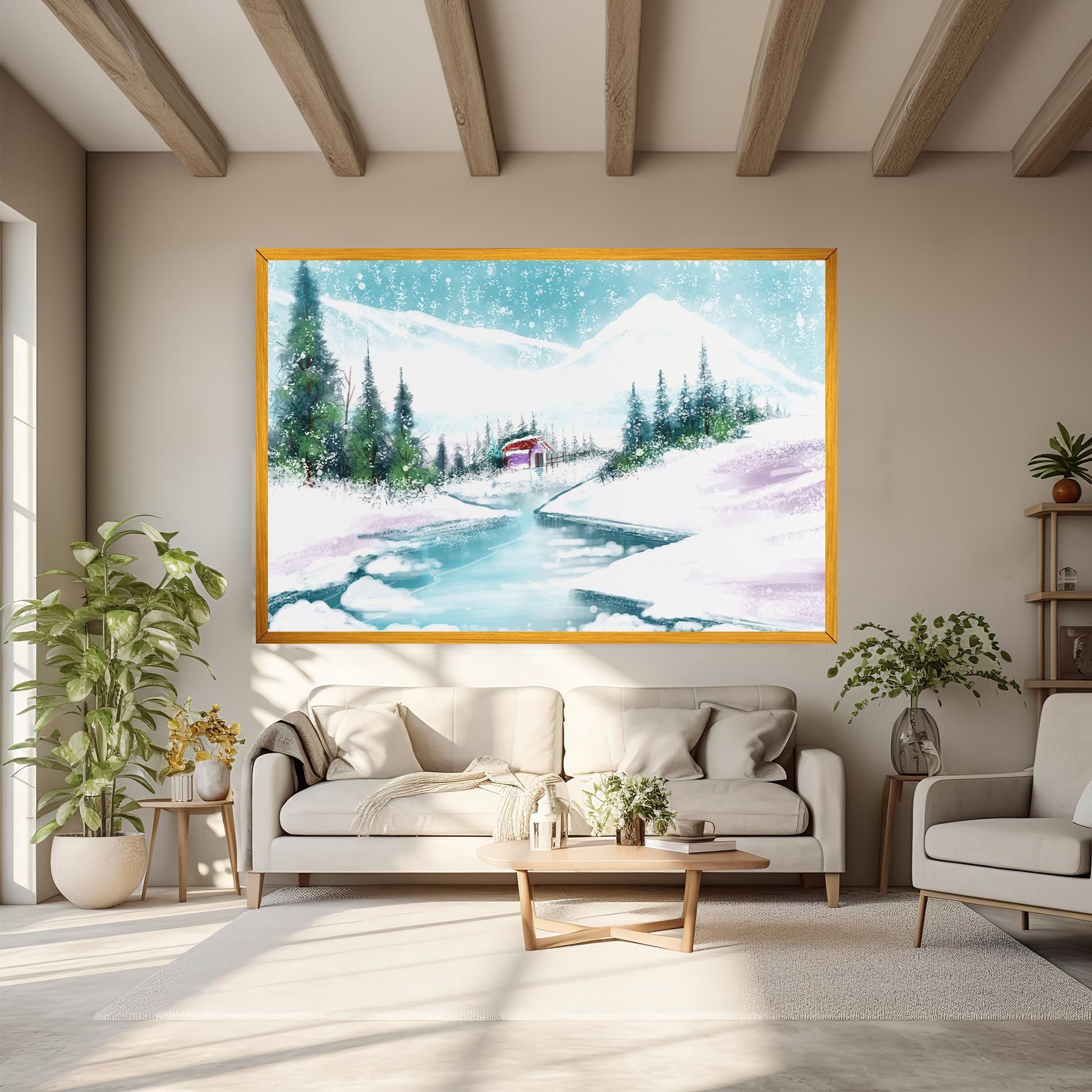 Purple House Winter mockup 6