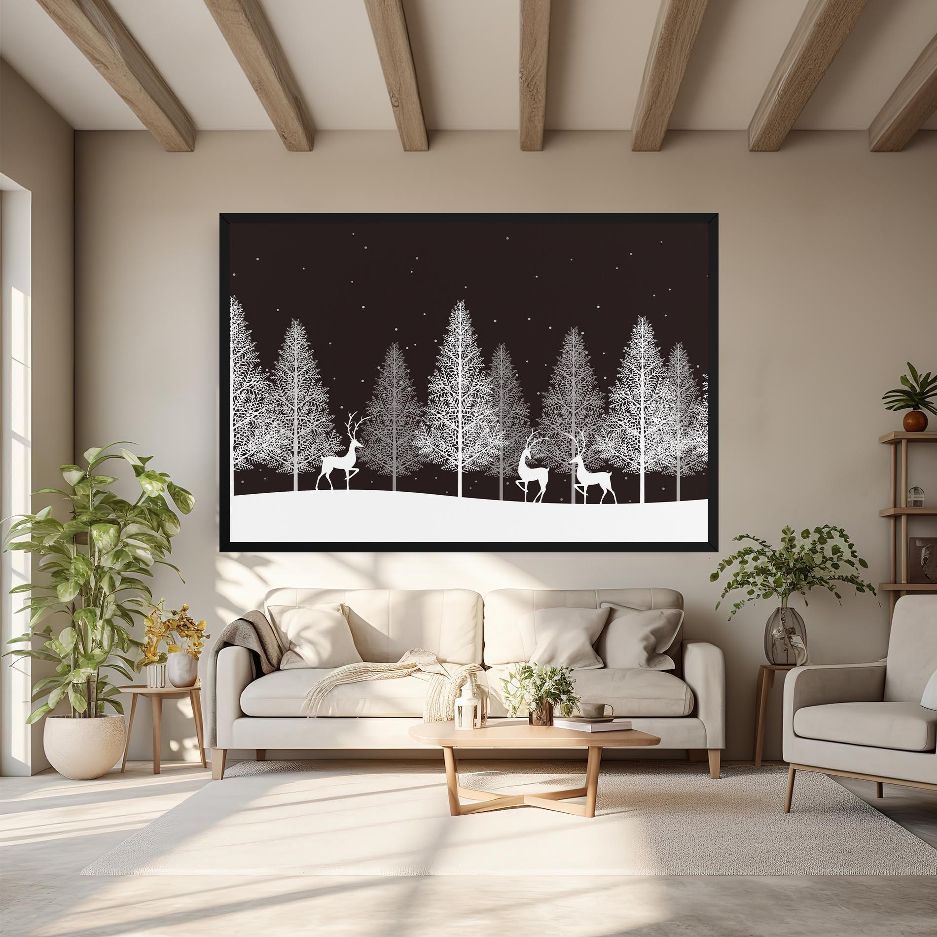 Картина на платно Brown Sky Winter mockup 6