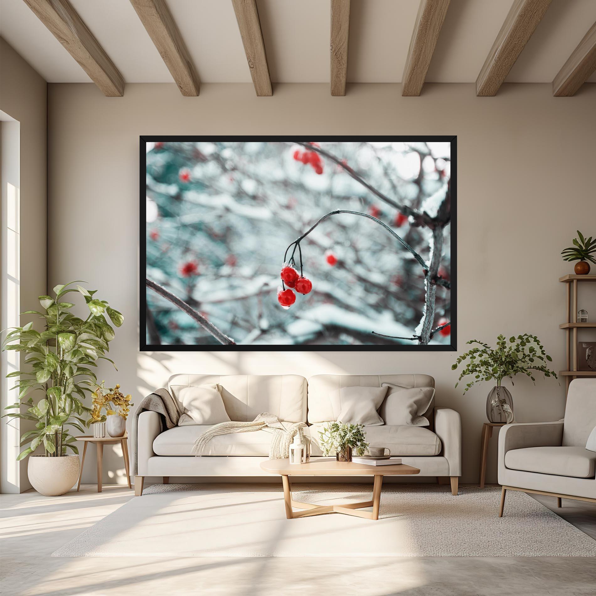 Картина на платно Snow Red Fruits mockup 6