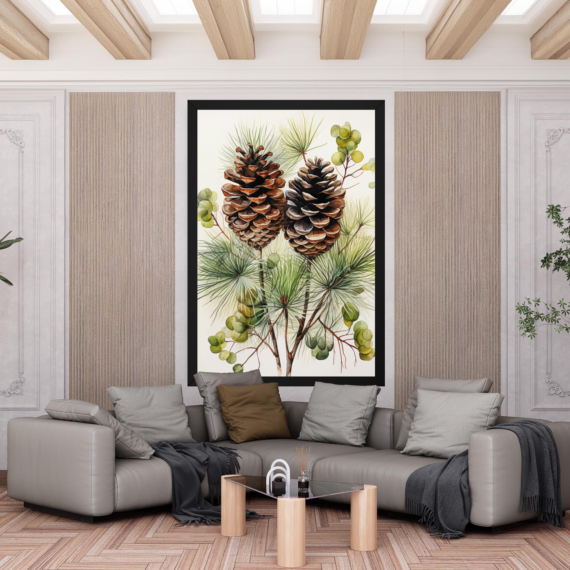 Картина на платно Brown Cones mockup 6